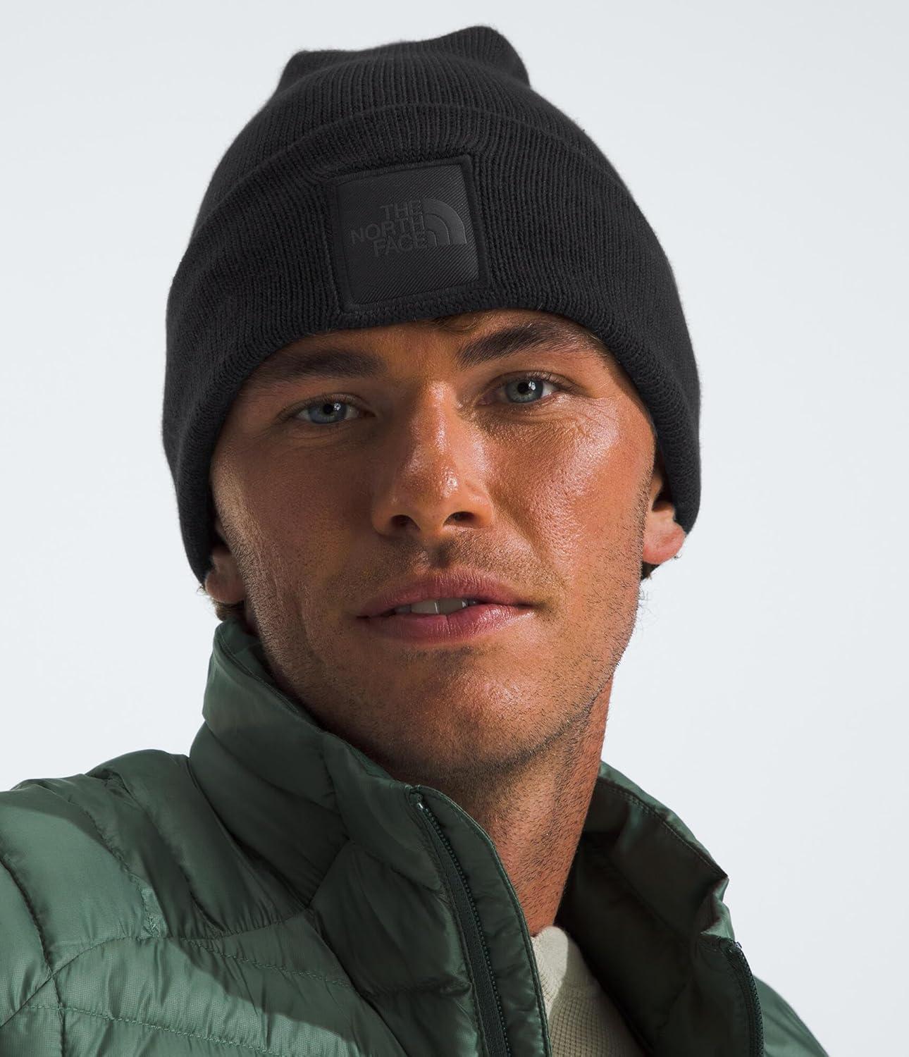 imageThe North Face UnisexAdult Big Box Beanie Oversize Box Logo Patch Deep Fit Cuffed Design Sustainable FabricTnf BlackTnf BlackTonal Patch