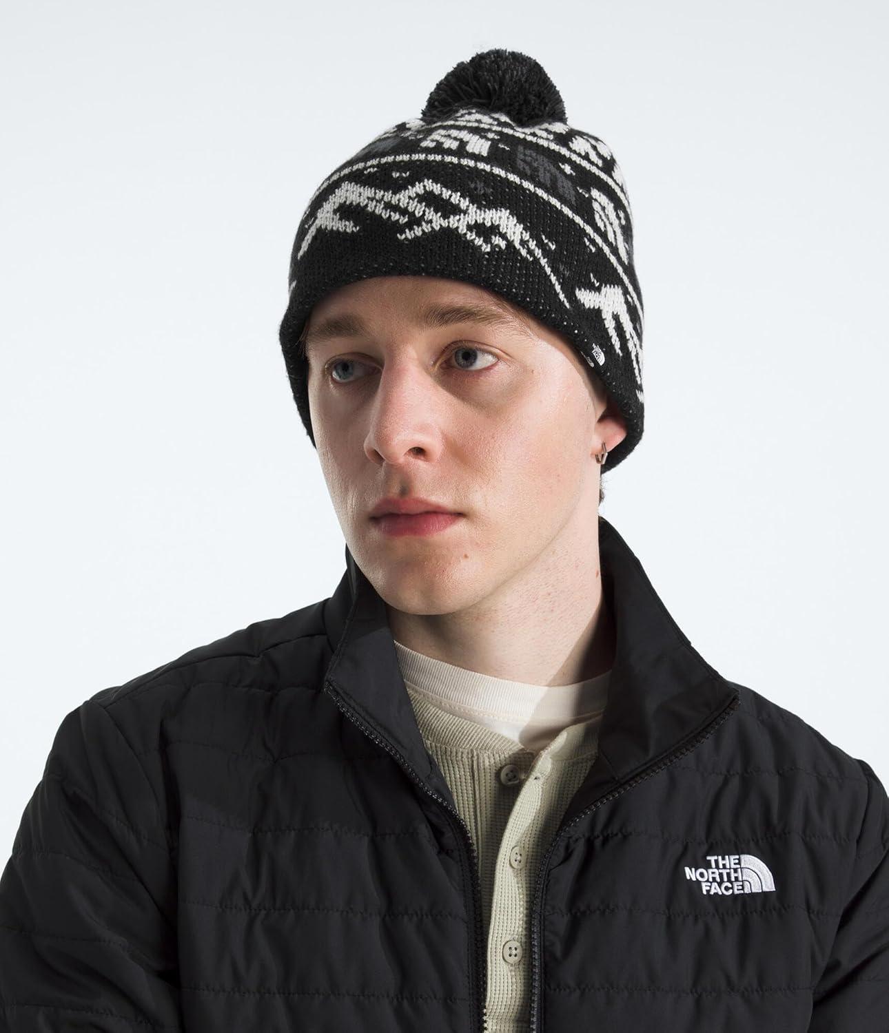 imageThe North Face UnisexAdult Cabin Ski TukeTnf Black JacquardPom