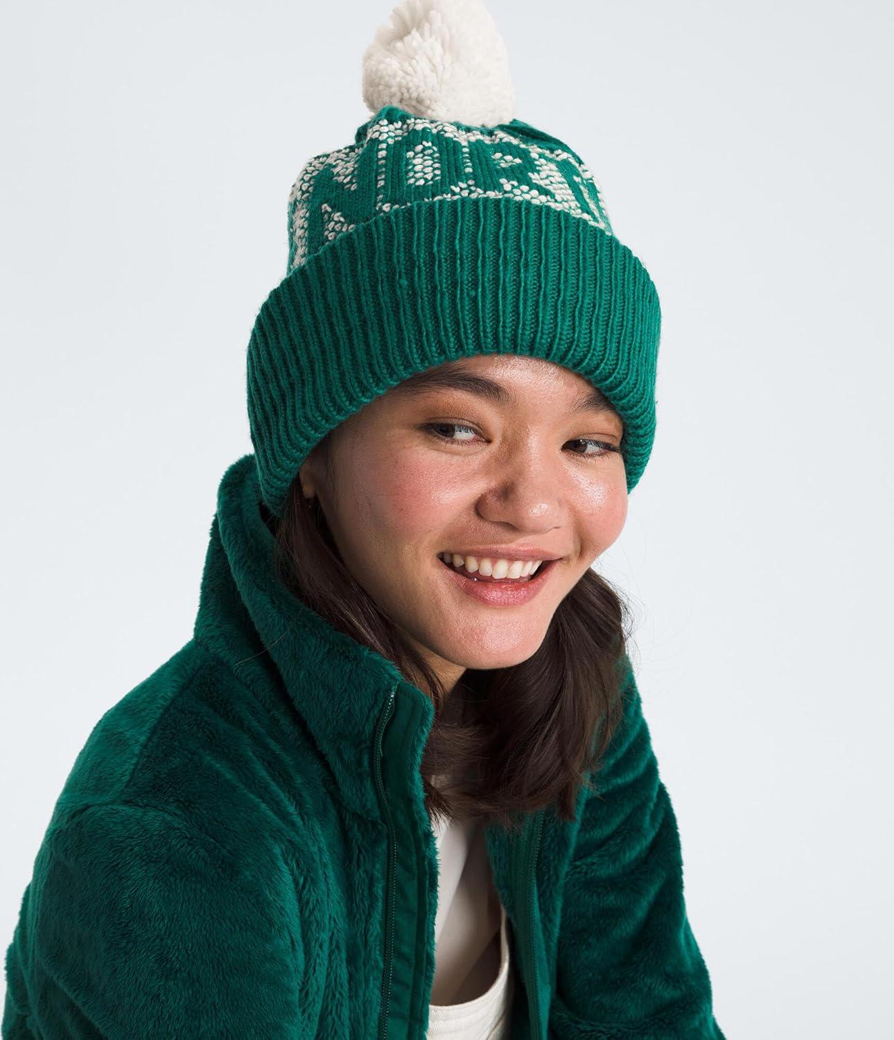 imageThe North Face UnisexAdult Retro Cabin BeanieEvergreenWhite Dune