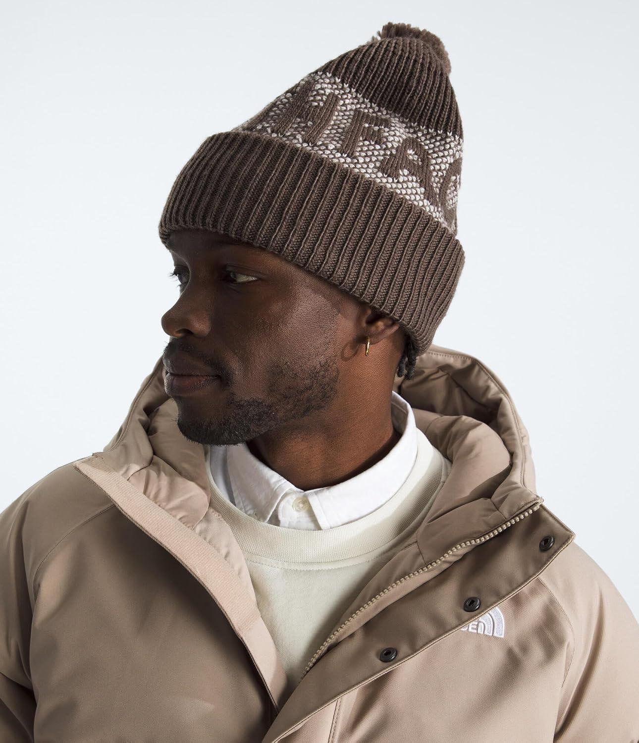imageThe North Face UnisexAdult Retro Cabin BeanieSmokey BrownWhite Dune