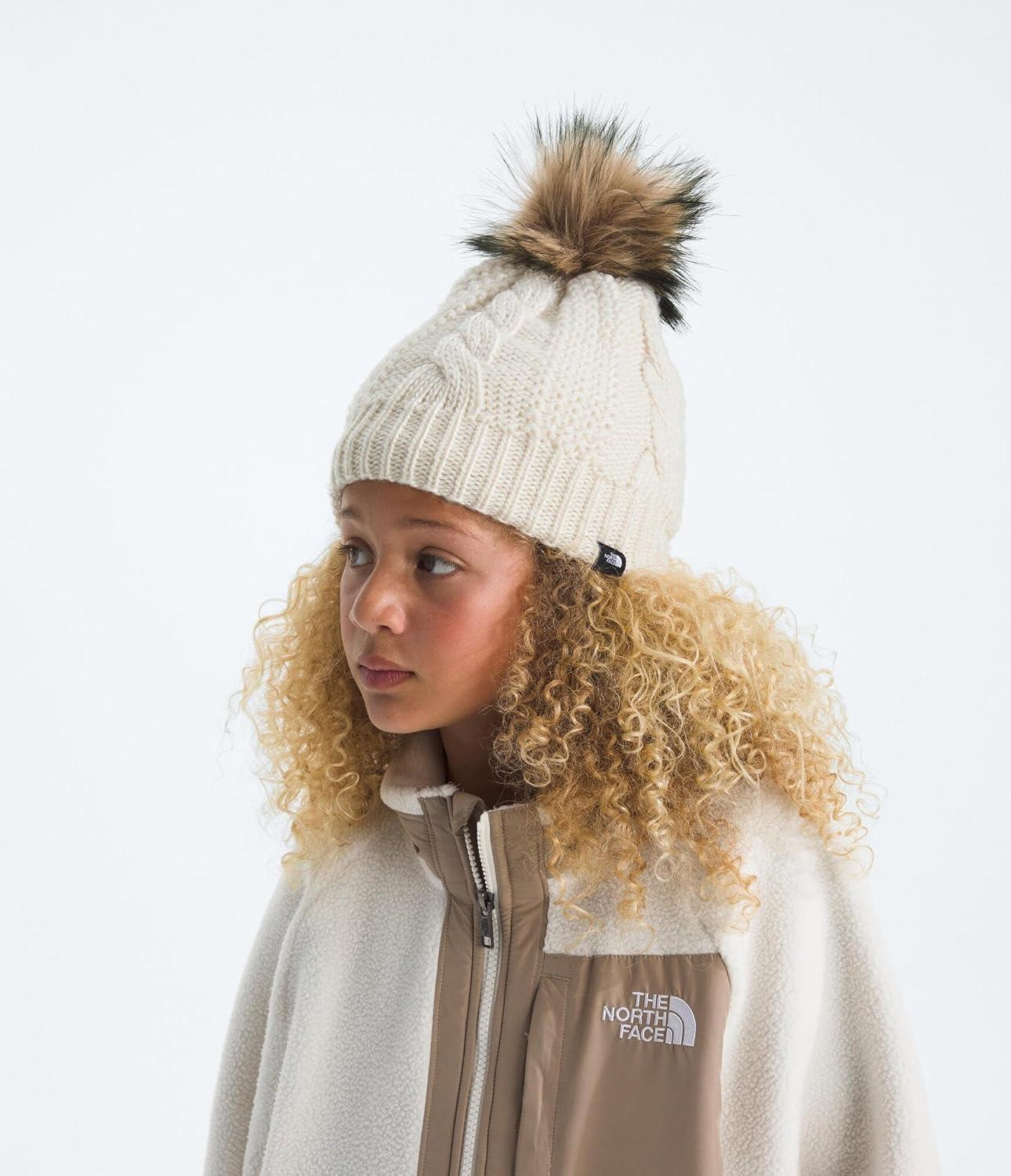imageThe North Face UnisexBaby Lined Oh Mega Fur Pom BeanieWhite Dune