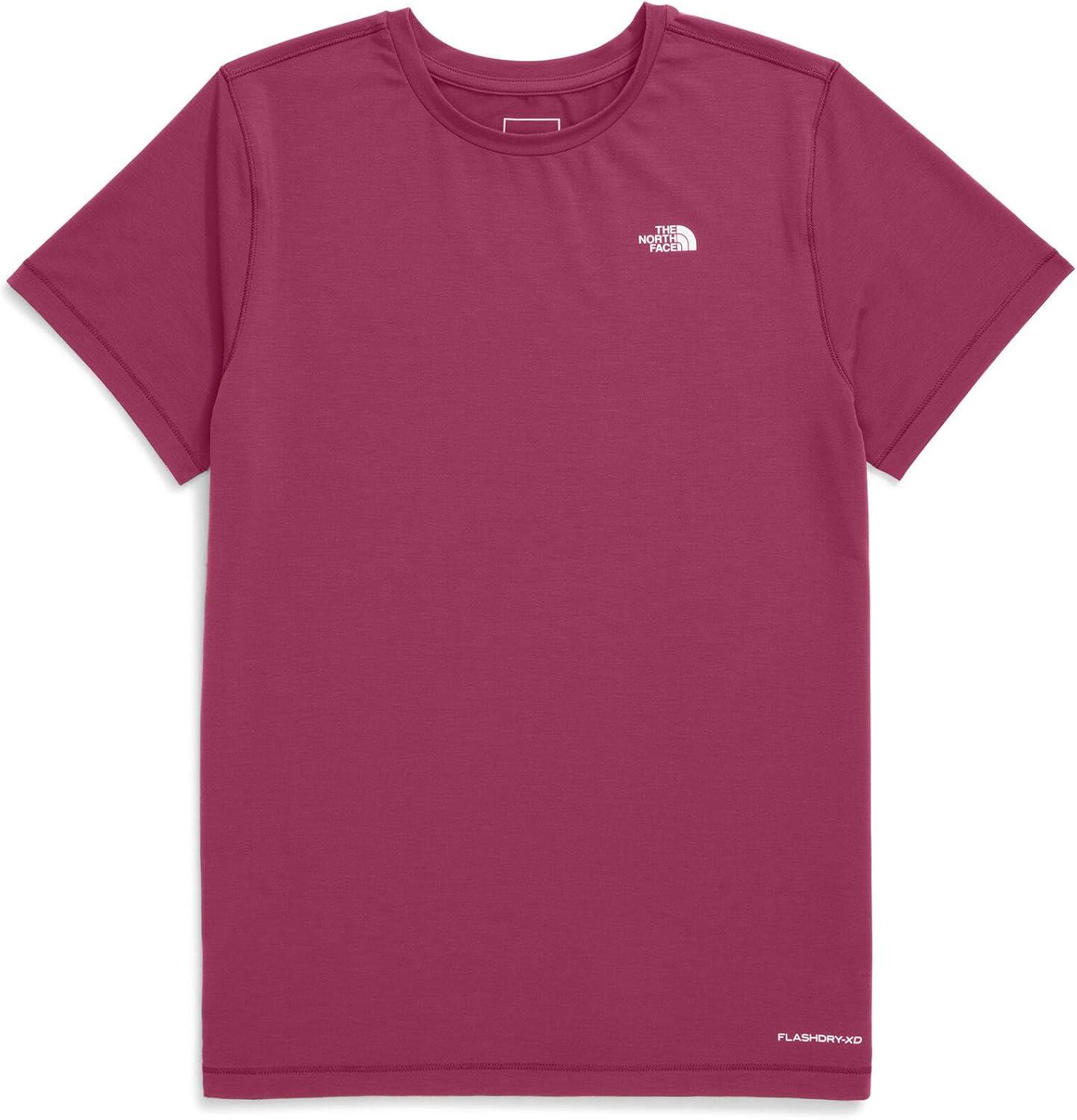 imageThe North Face Womens Adventure Tee ShortSleeve Crewneck with Moisture Wicking Fabric Setin SleevesCyber Berry
