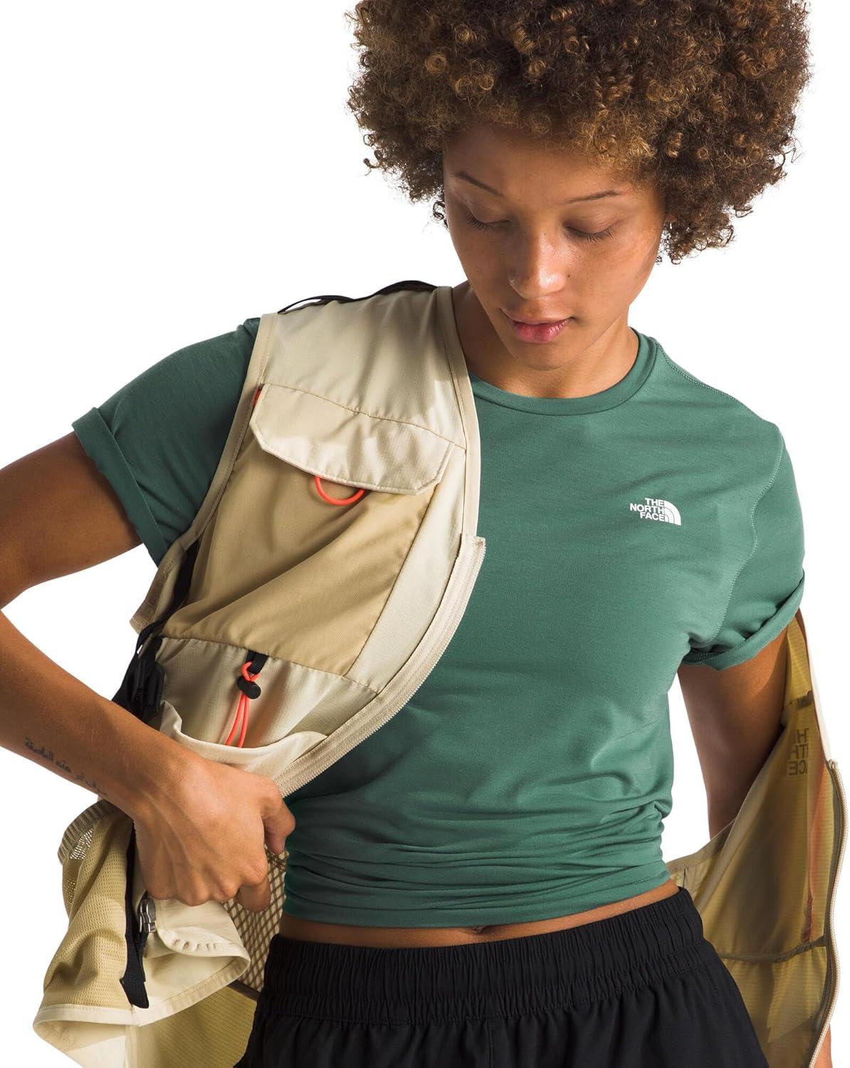 imageThe North Face Womens Adventure Tee ShortSleeve Crewneck with Moisture Wicking Fabric Setin SleevesDuck Green