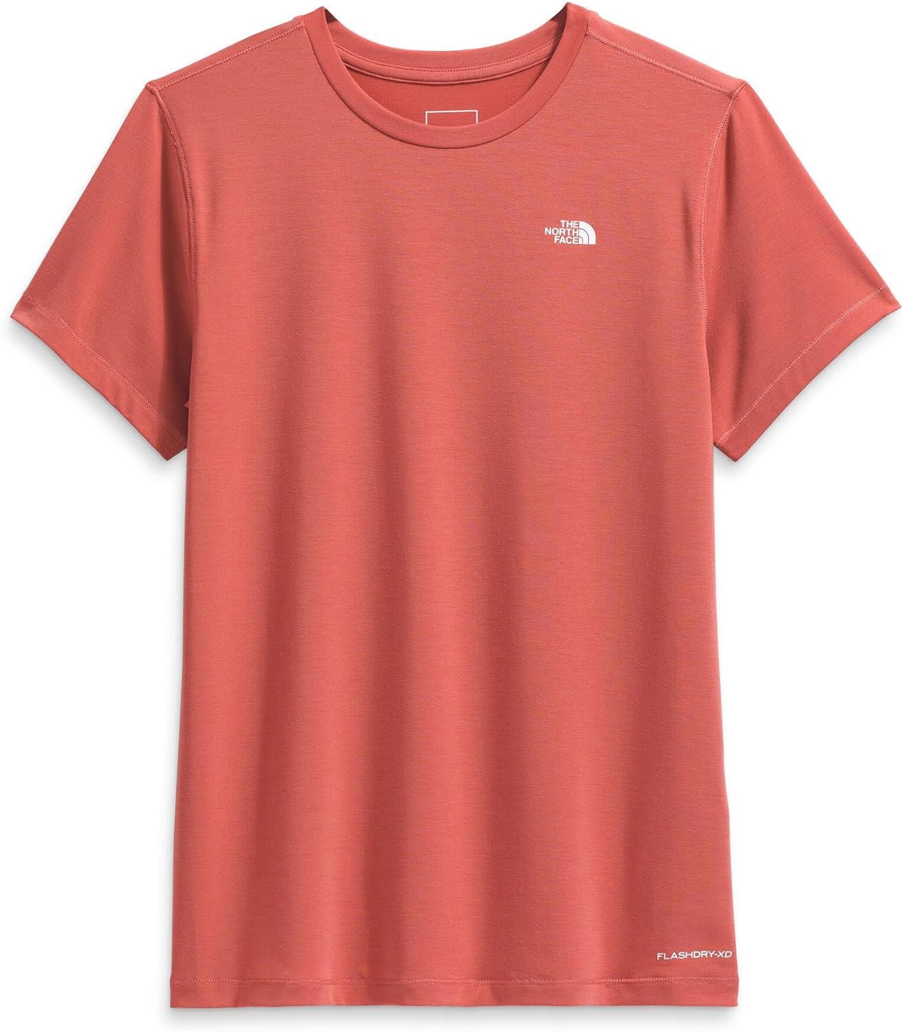 imageThe North Face Womens Adventure Tee ShortSleeve Crewneck with Moisture Wicking Fabric Setin SleevesMars Dust