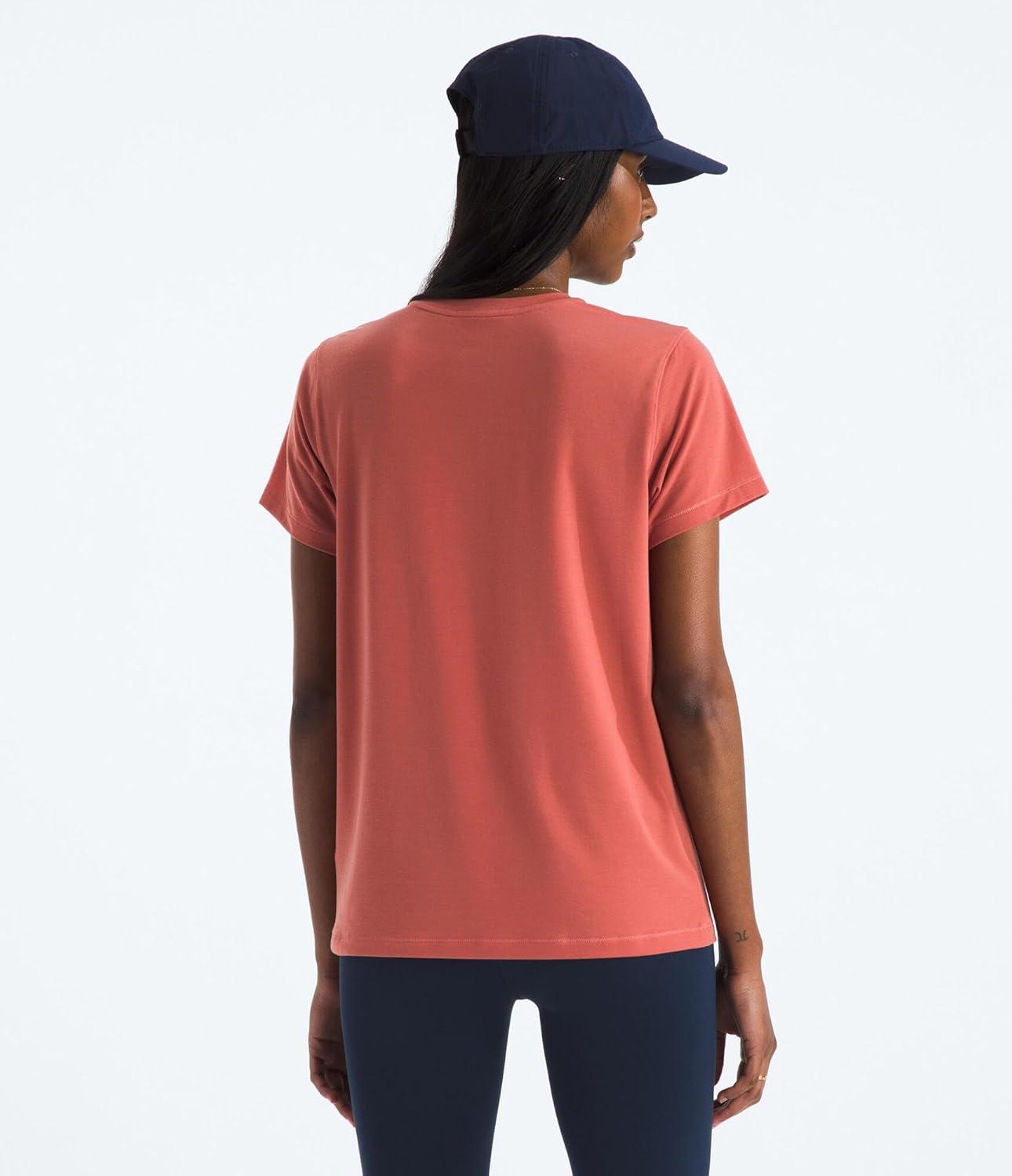 imageThe North Face Womens Adventure Tee ShortSleeve Crewneck with Moisture Wicking Fabric Setin SleevesMars Dust