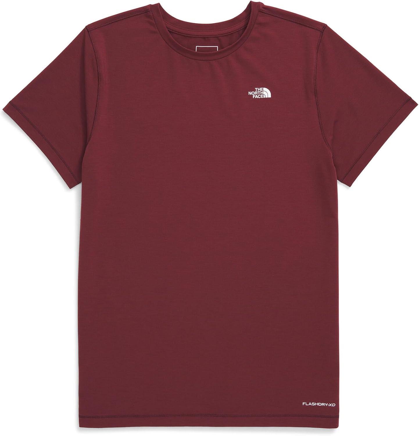 imageThe North Face Womens Adventure Tee ShortSleeve Crewneck with Moisture Wicking Fabric Setin SleevesSumac