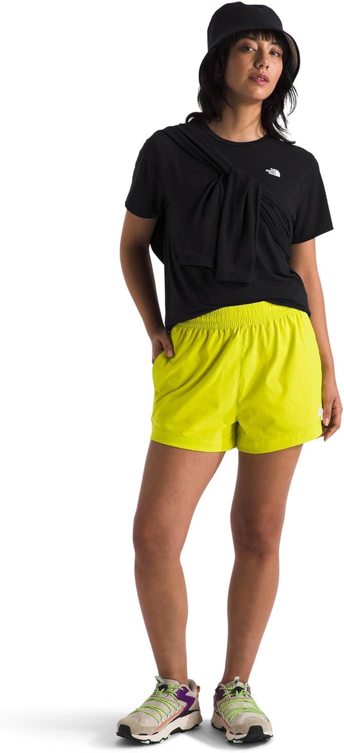 imageThe North Face Womens Adventure Tee ShortSleeve Crewneck with Moisture Wicking Fabric Setin SleevesTnf Black