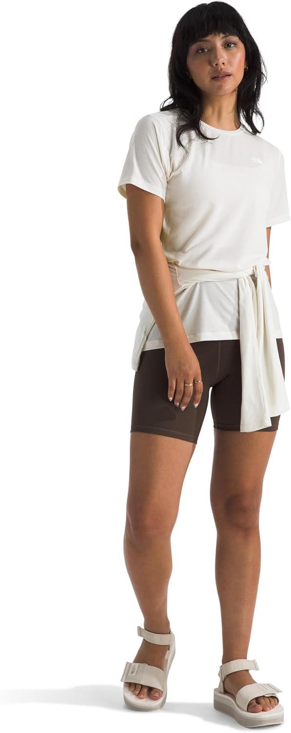 imageThe North Face Womens Adventure Tee ShortSleeve Crewneck with Moisture Wicking Fabric Setin SleevesWhite Dune