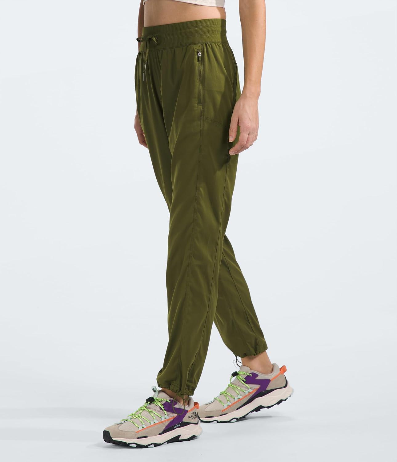 imageThe North Face Womens Aphrodite Motion Pant Moisture Wicking Athletic Pants Water Repellent UPF 40Forest Olive