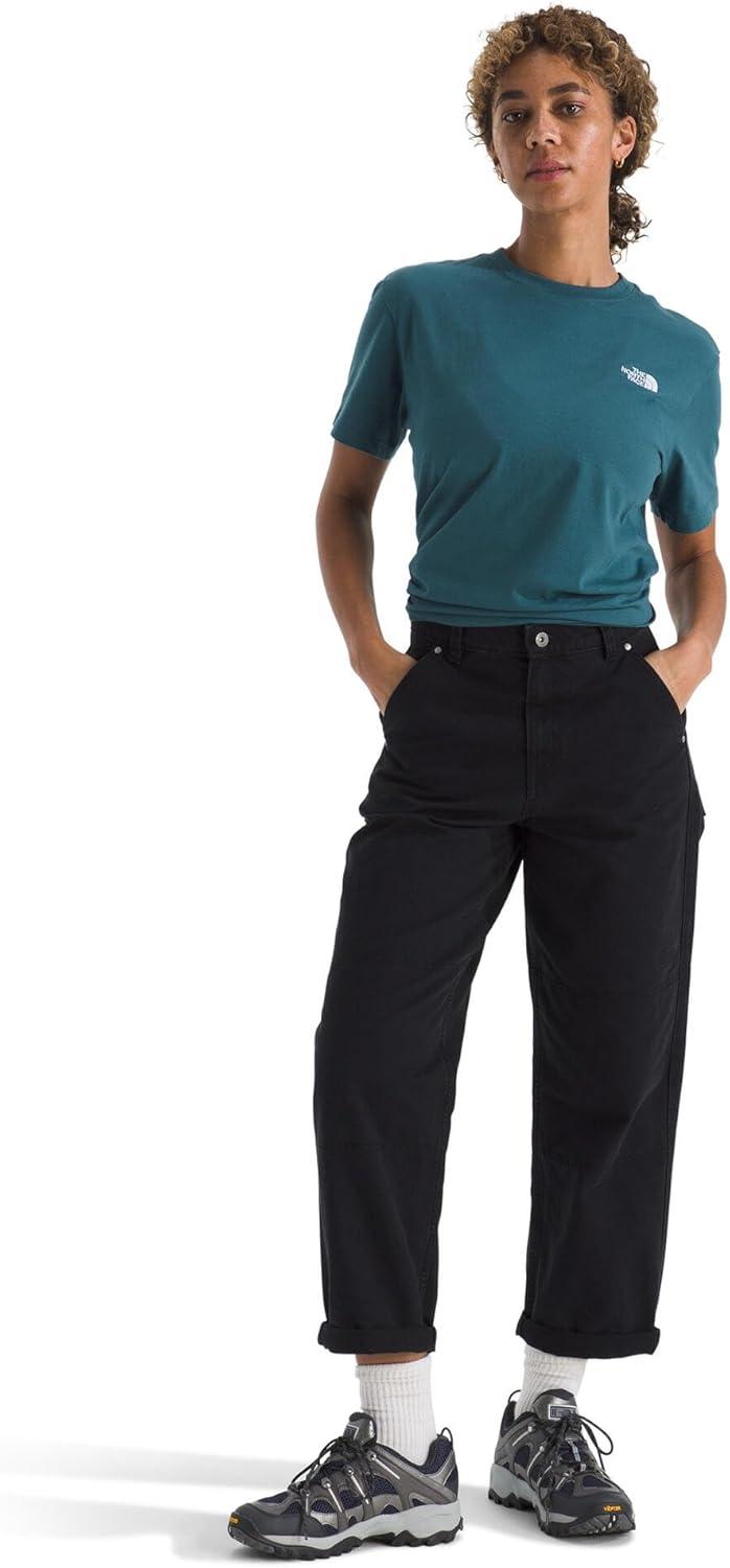 imageThe North Face Womens Evolution Simple Dome Relaxed ShortSleeve Tee Cotton TShirt with Classic Embroidered LogoSpace