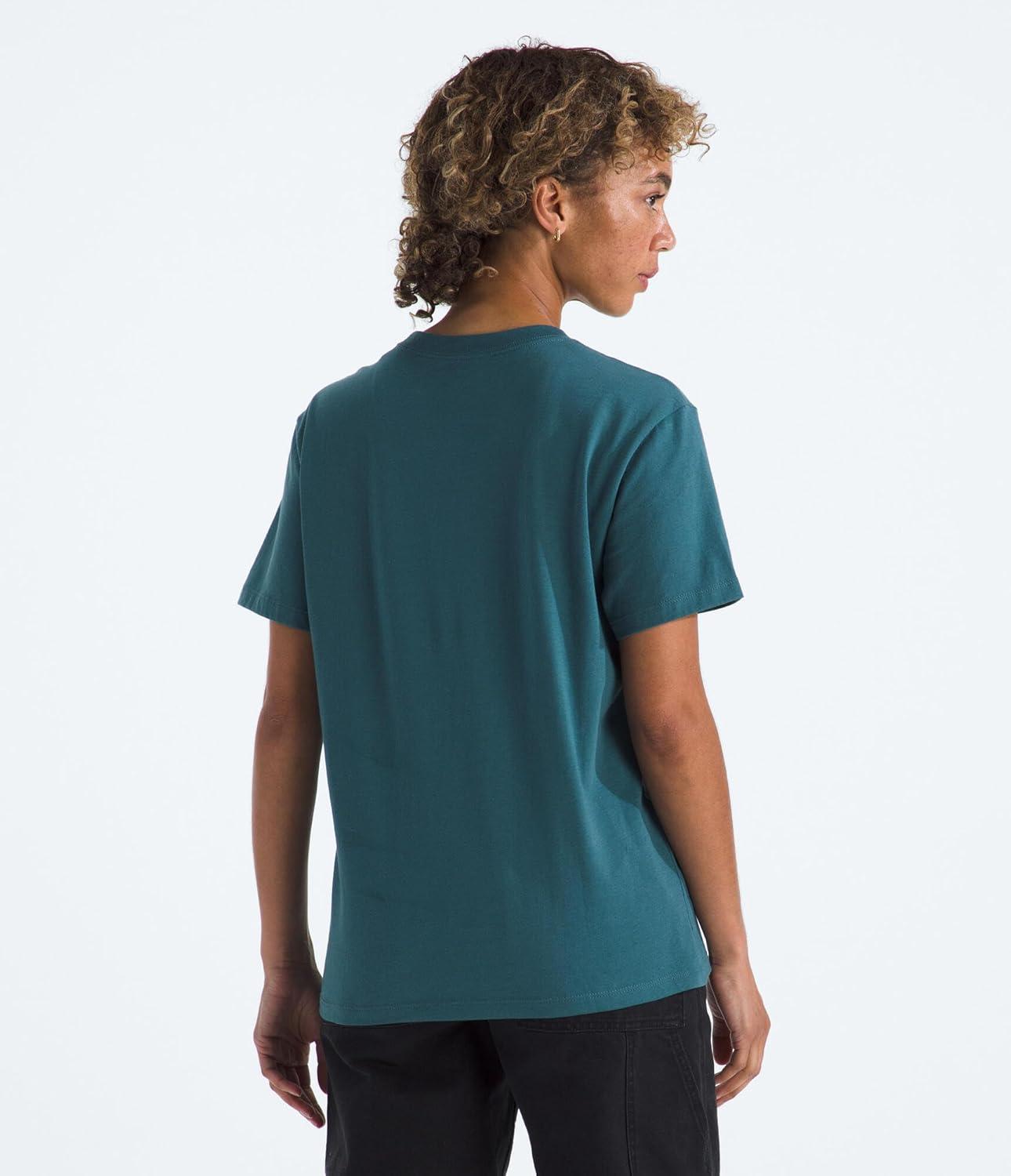imageThe North Face Womens Evolution Simple Dome Relaxed ShortSleeve Tee Cotton TShirt with Classic Embroidered LogoSpace