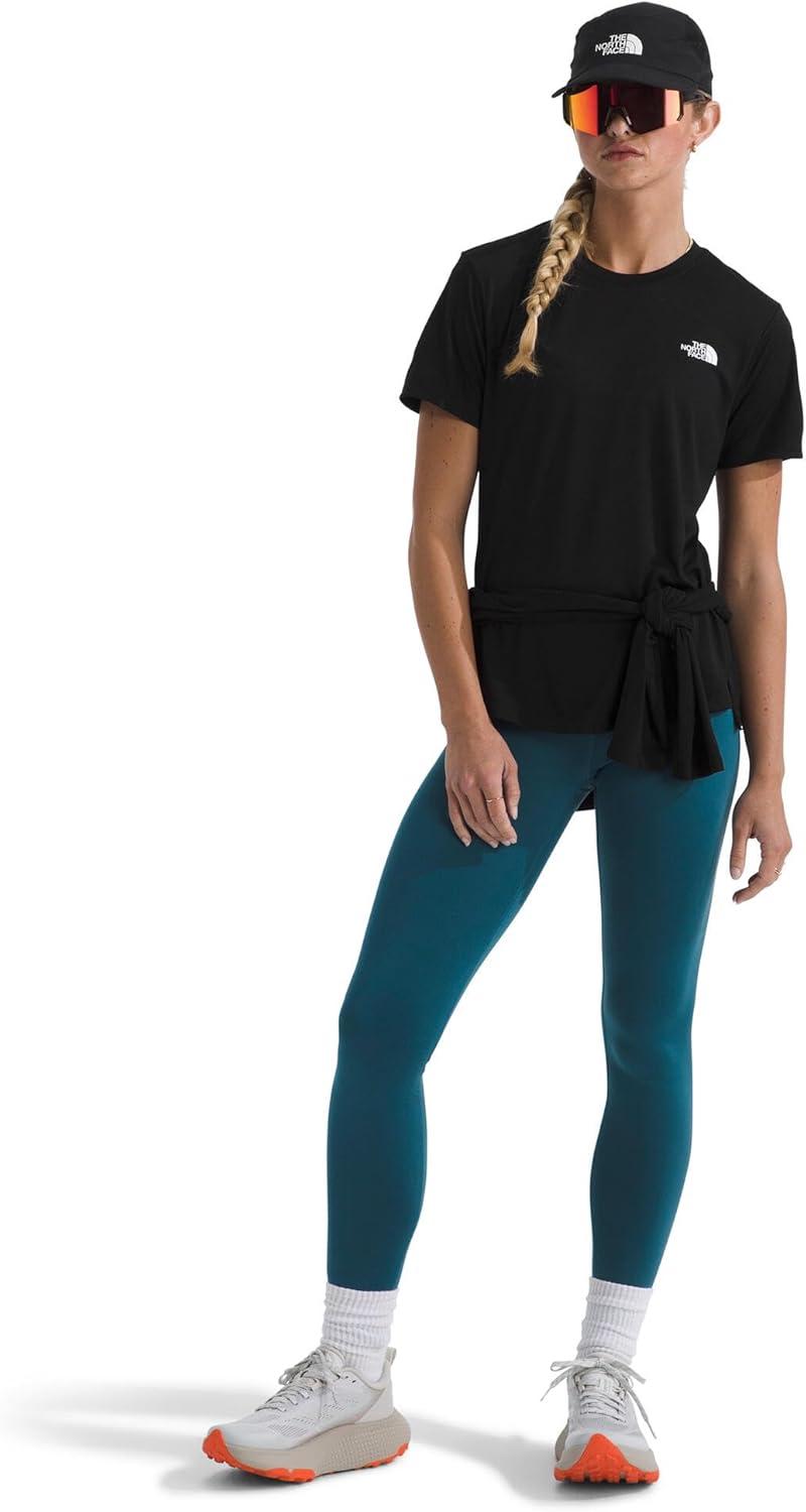 imageThe North Face Womens Flex ShortSleeve Tee Moisture Wicking Forward Set Side Seams Split HemTnf Black