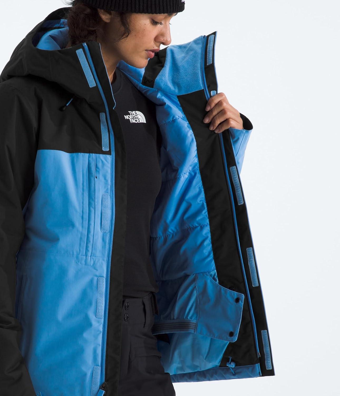imageThe North Face Womens Freedom Insulated Jacket Standard ampamp Plus Size Water Repellent Finish Helmet Compatible HoodTnf BlackMarina Blue