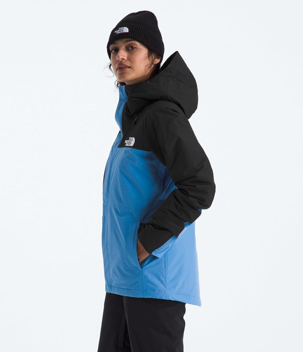 imageThe North Face Womens Freedom Insulated Jacket Standard ampamp Plus Size Water Repellent Finish Helmet Compatible HoodTnf BlackMarina Blue