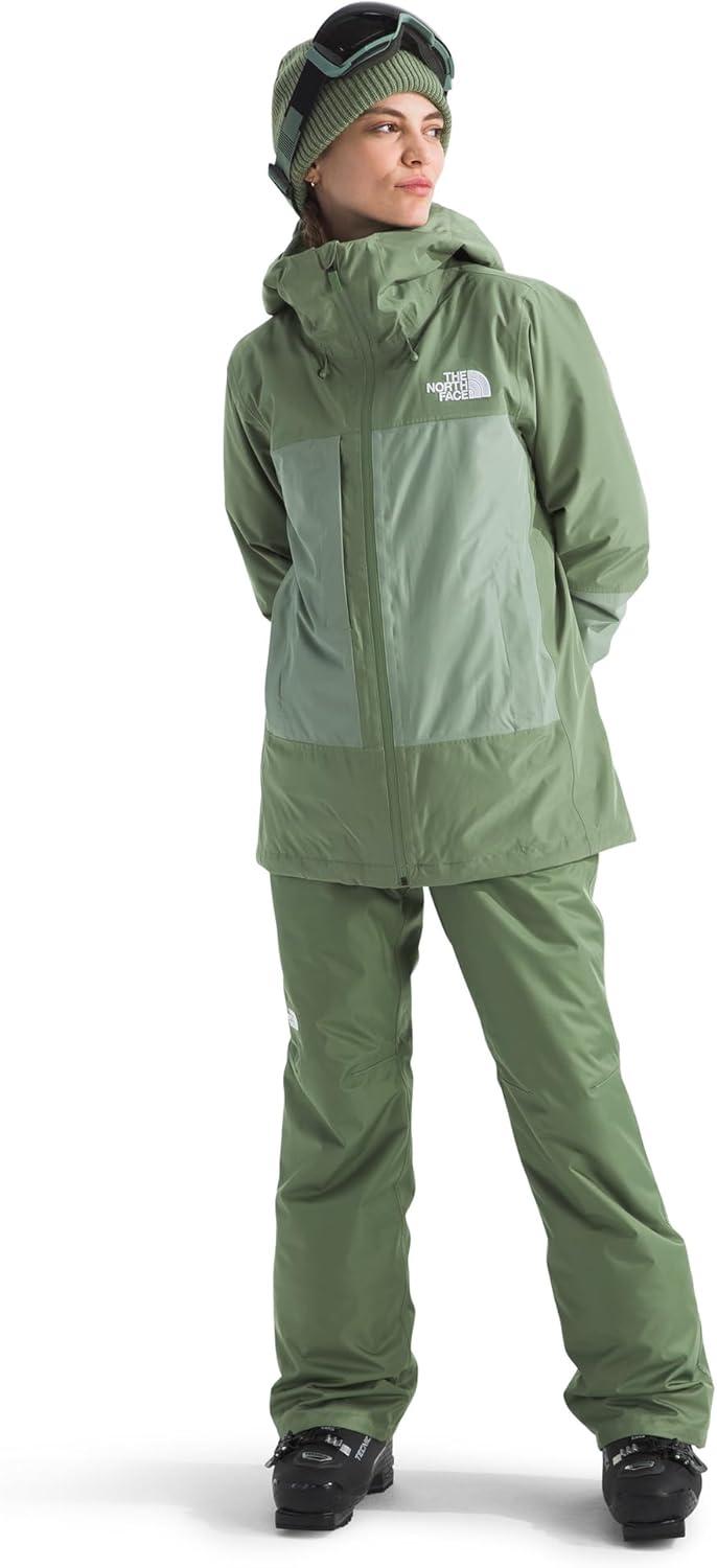 imageThe North Face Womens Thermoball Snow Triclimate Jacket Standard ampamp Plus Size 3in1 Ski Coat Waterproof ShellBark MistSlate Moss