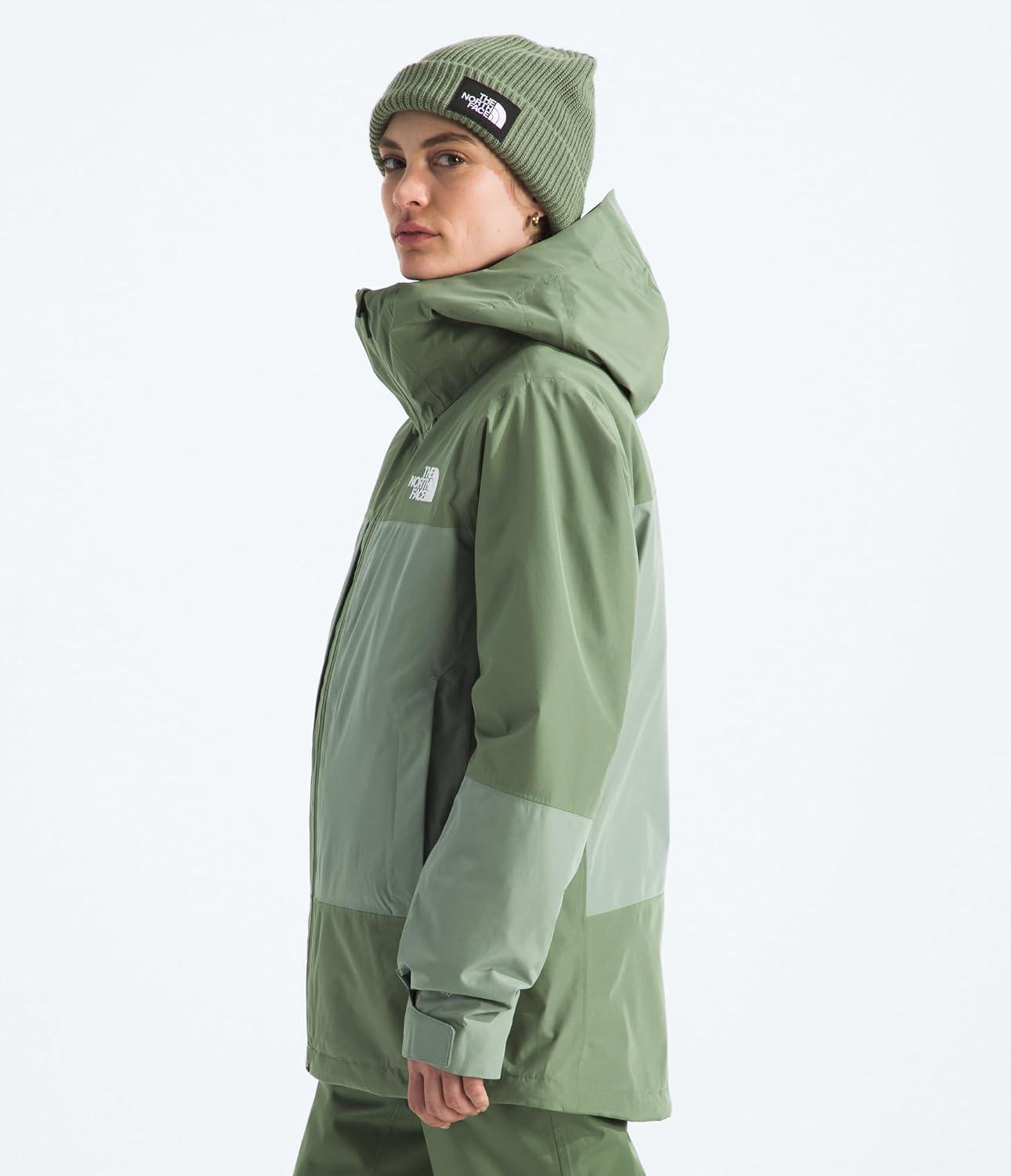 imageThe North Face Womens Thermoball Snow Triclimate Jacket Standard ampamp Plus Size 3in1 Ski Coat Waterproof ShellBark MistSlate Moss