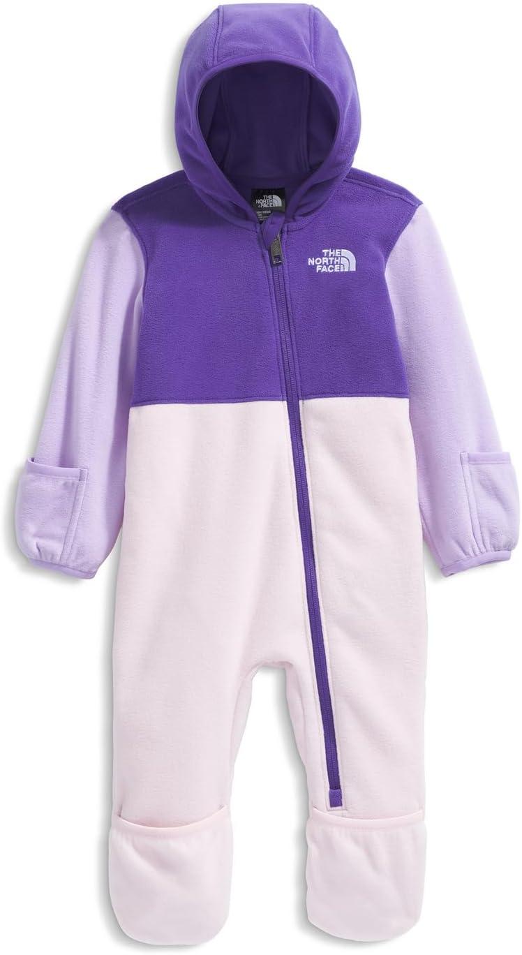 imageThe North Face babyboys Glacier Onepiece Polar Fleece Onesie With Builtin Mitts ampamp Booties for Boys ampamp GirlsPeak PurpleLite LilacPale Blossom