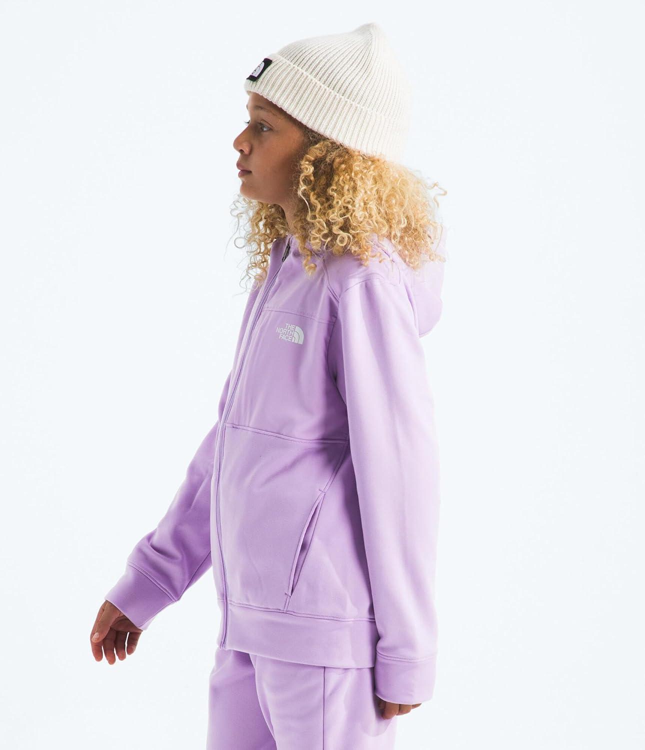 imageThe North Face boys Tnf Performance Fleece Full Zip Hooded JacketLite Lilac