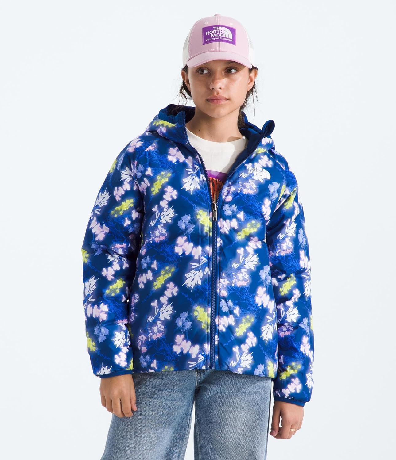 imageThe North Face girls Reversible Perrito Hooded JacketEstate Blue