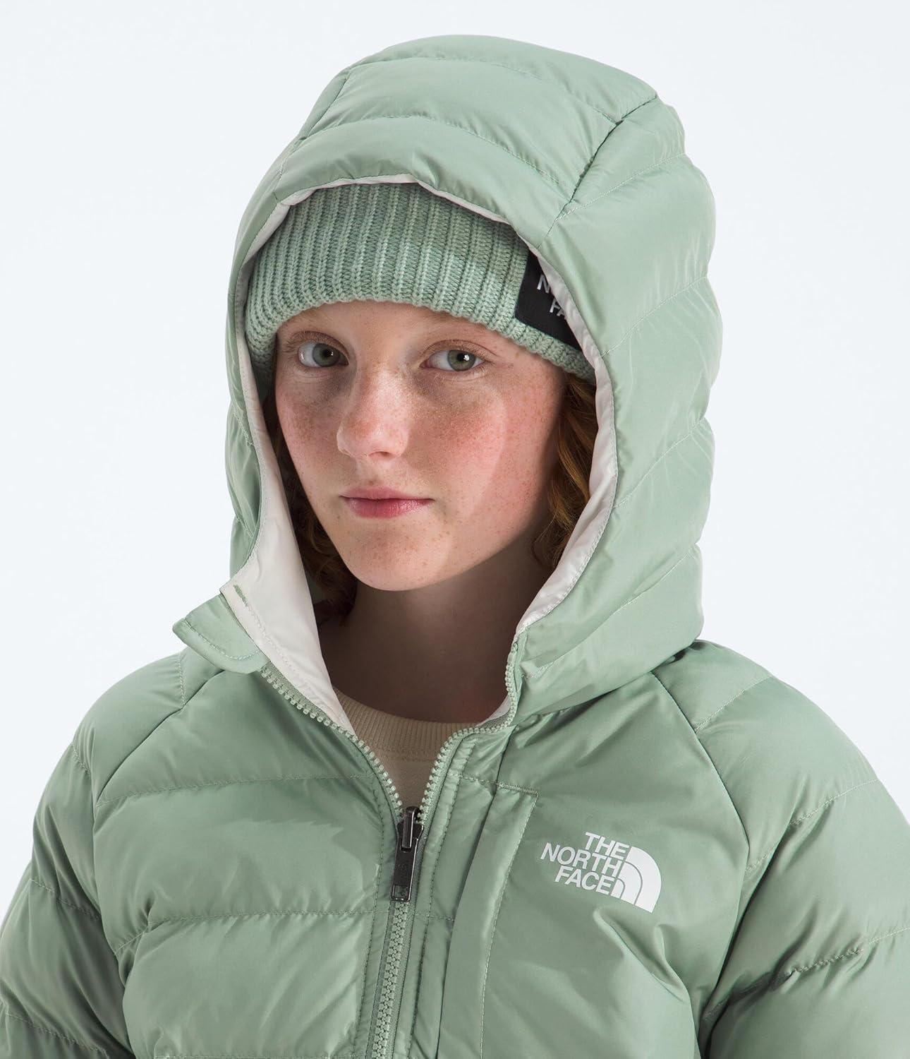 imageThe North Face girls Reversible Perrito Hooded JacketSlate Moss