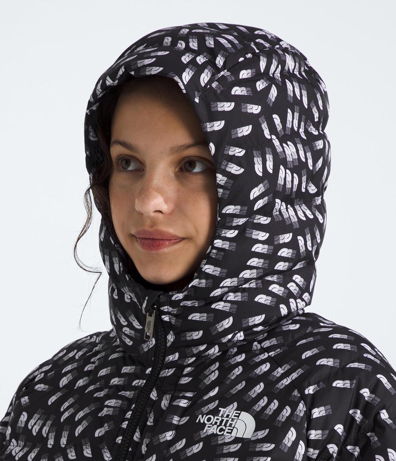 imageThe North Face girls Reversible Perrito Hooded JacketTnf Black Vector Field Print
