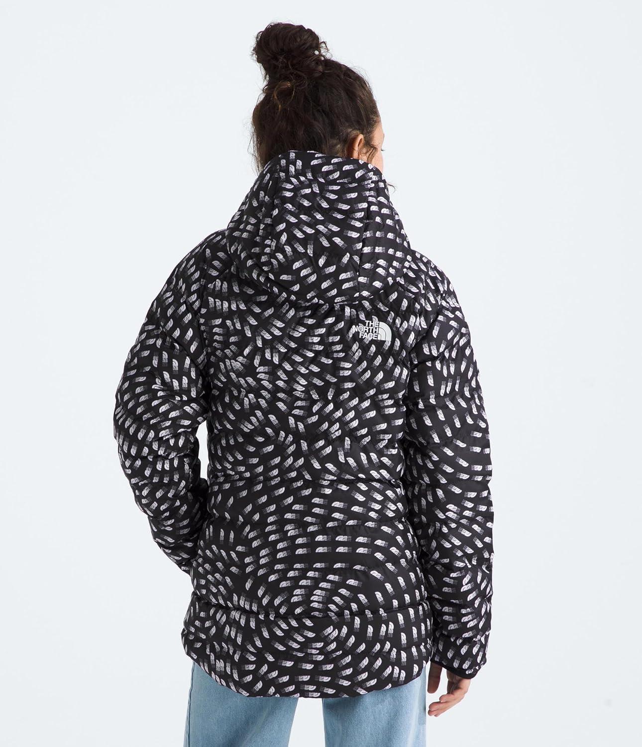 imageThe North Face girls Reversible Perrito Hooded JacketTnf Black Vector Field Print