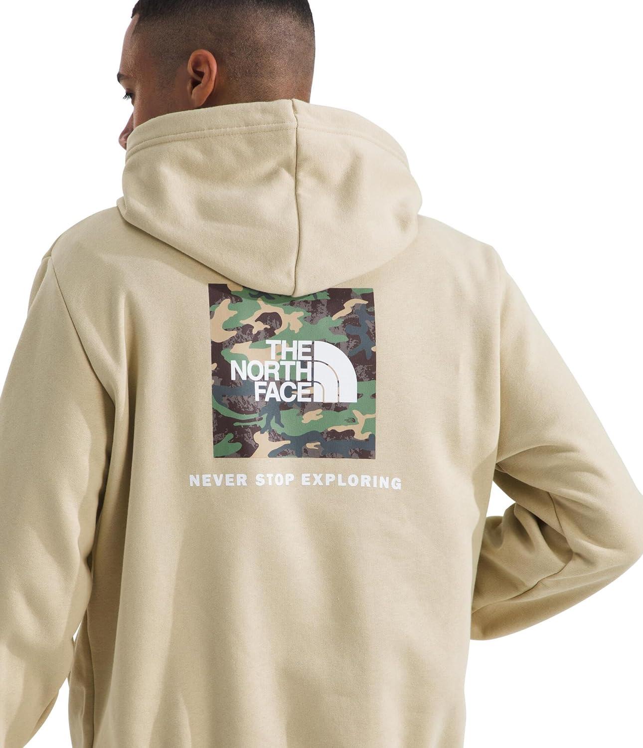 imageThe North Face mens Evolution Box Camo Fill Hoodie Sweatshirt With 2 Piece Hood Adjustable Drawcord Kangaroo Hand PocketGravel