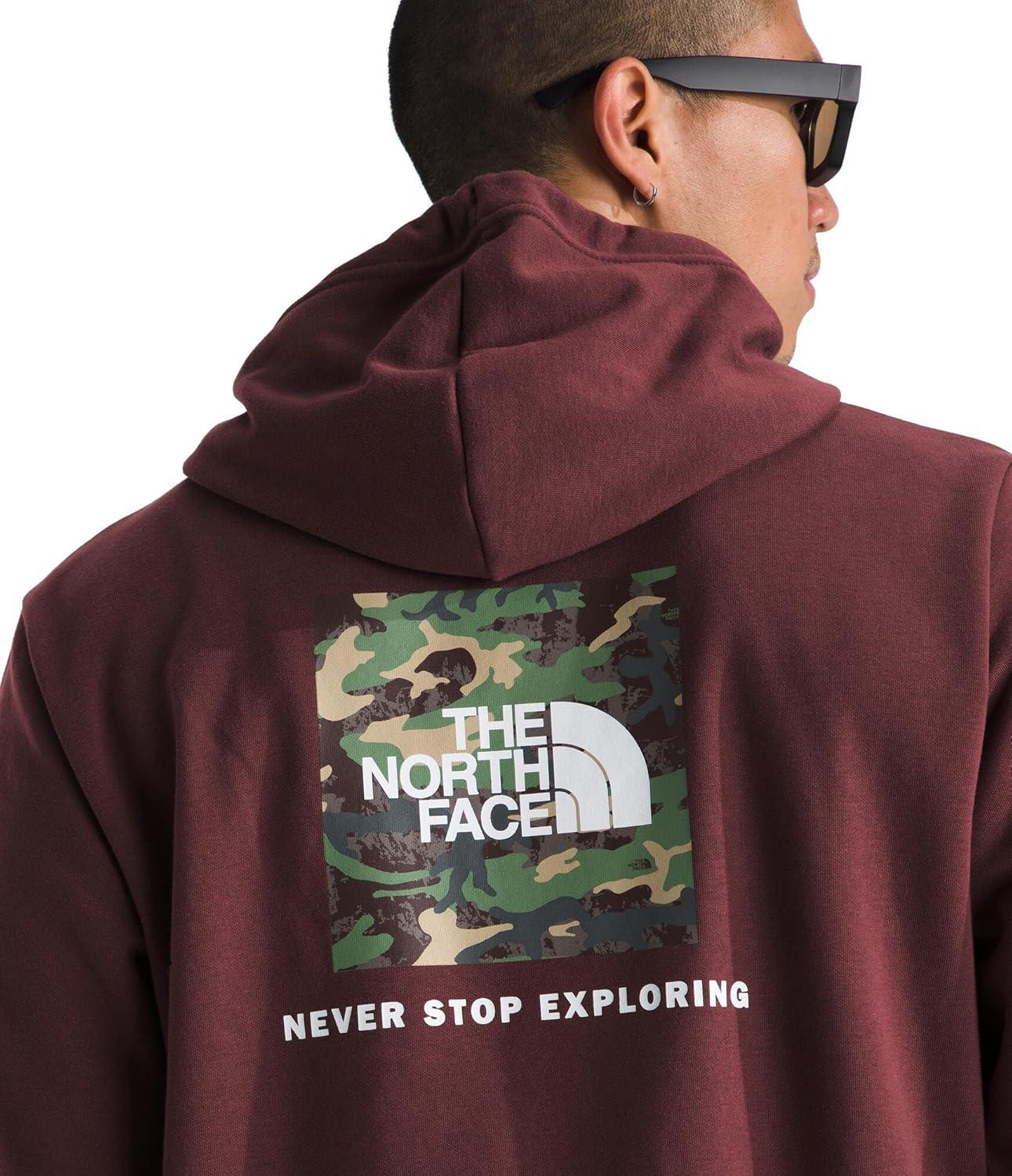 imageThe North Face mens Evolution Box Camo Fill Hoodie Sweatshirt With 2 Piece Hood Adjustable Drawcord Kangaroo Hand PocketSumac