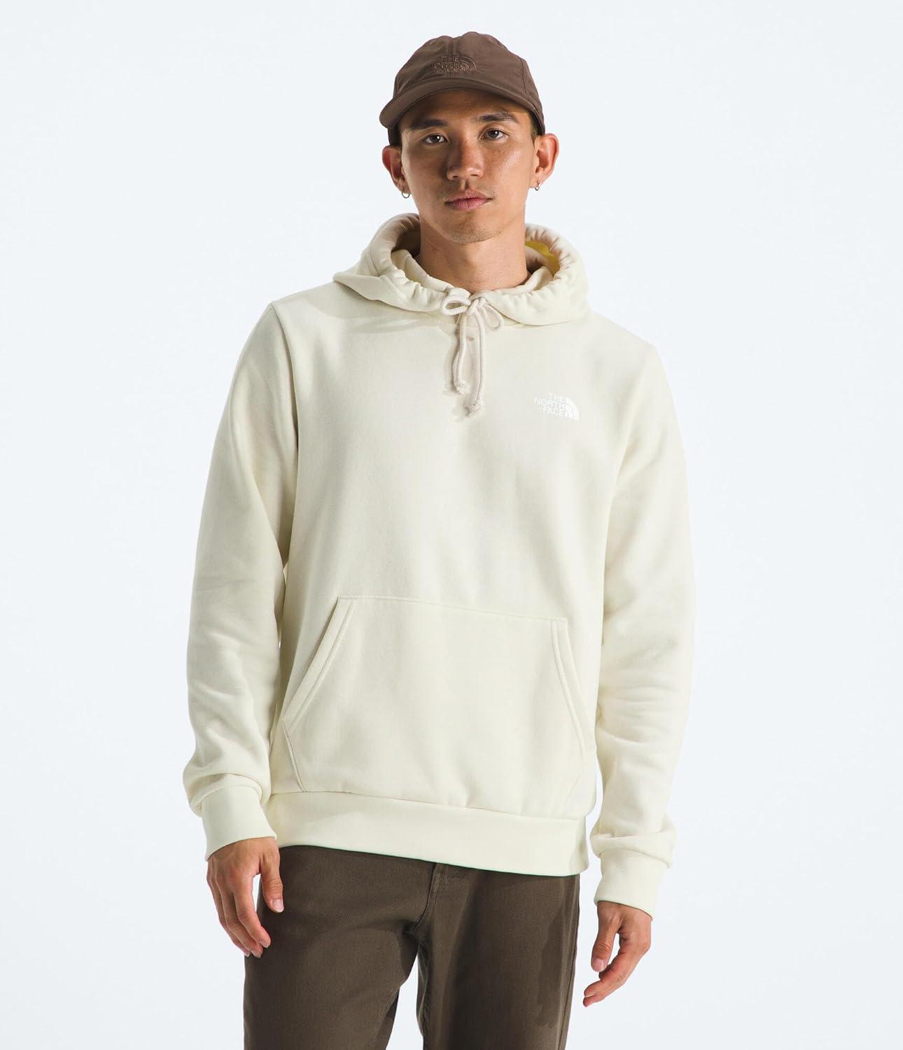 imageThe North Face mens Evolution Box Camo Fill Hoodie Sweatshirt With 2 Piece Hood Adjustable Drawcord Kangaroo Hand PocketWhite Dune