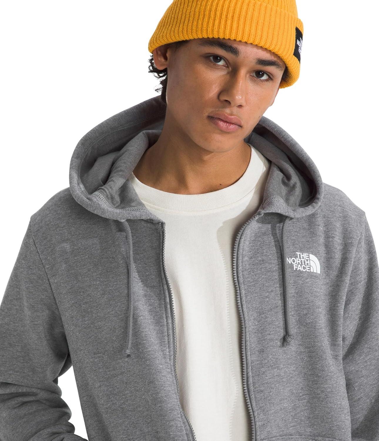 imageThe North Face mens Evolution Half Dome Full Zip Hoodie Sweatshirt With 2 Piece Hood Adjustable Drawcord Hand PocketsTnf Mid Grey Heather