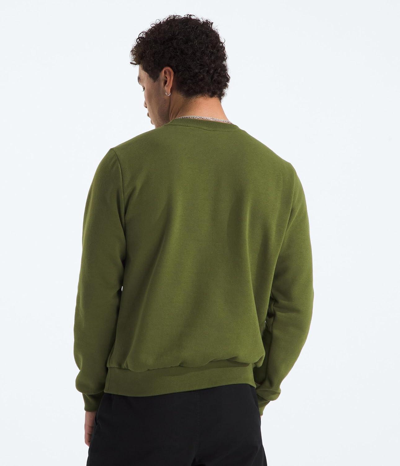 imageThe North Face mens Evolution Simple Dome Crew Ribbed Collar ampamp Hem Classic LogoWoodland Green