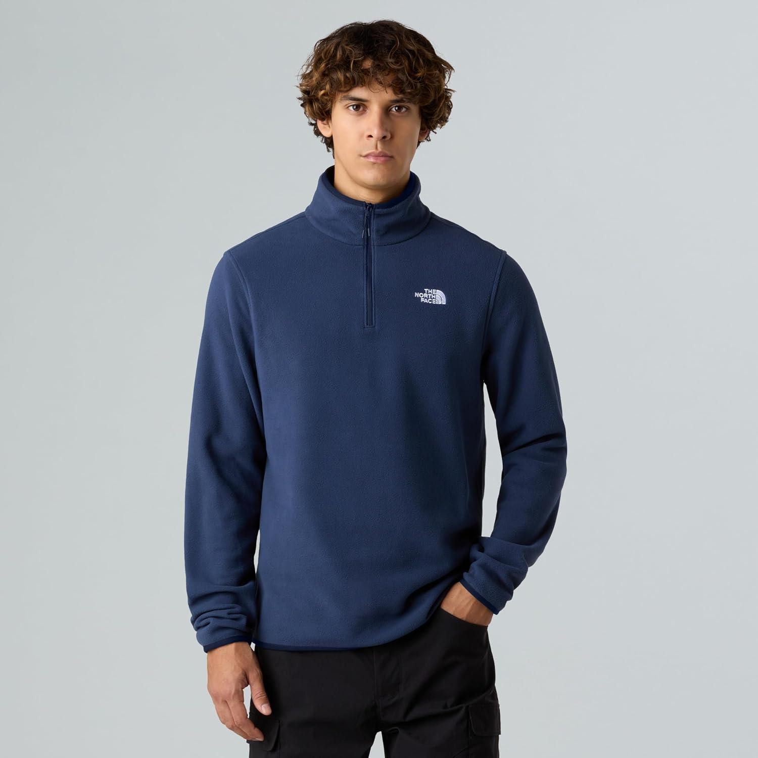 imageThe North Face mens Glacier Fleece Quarter Zip JacketSummit Navy