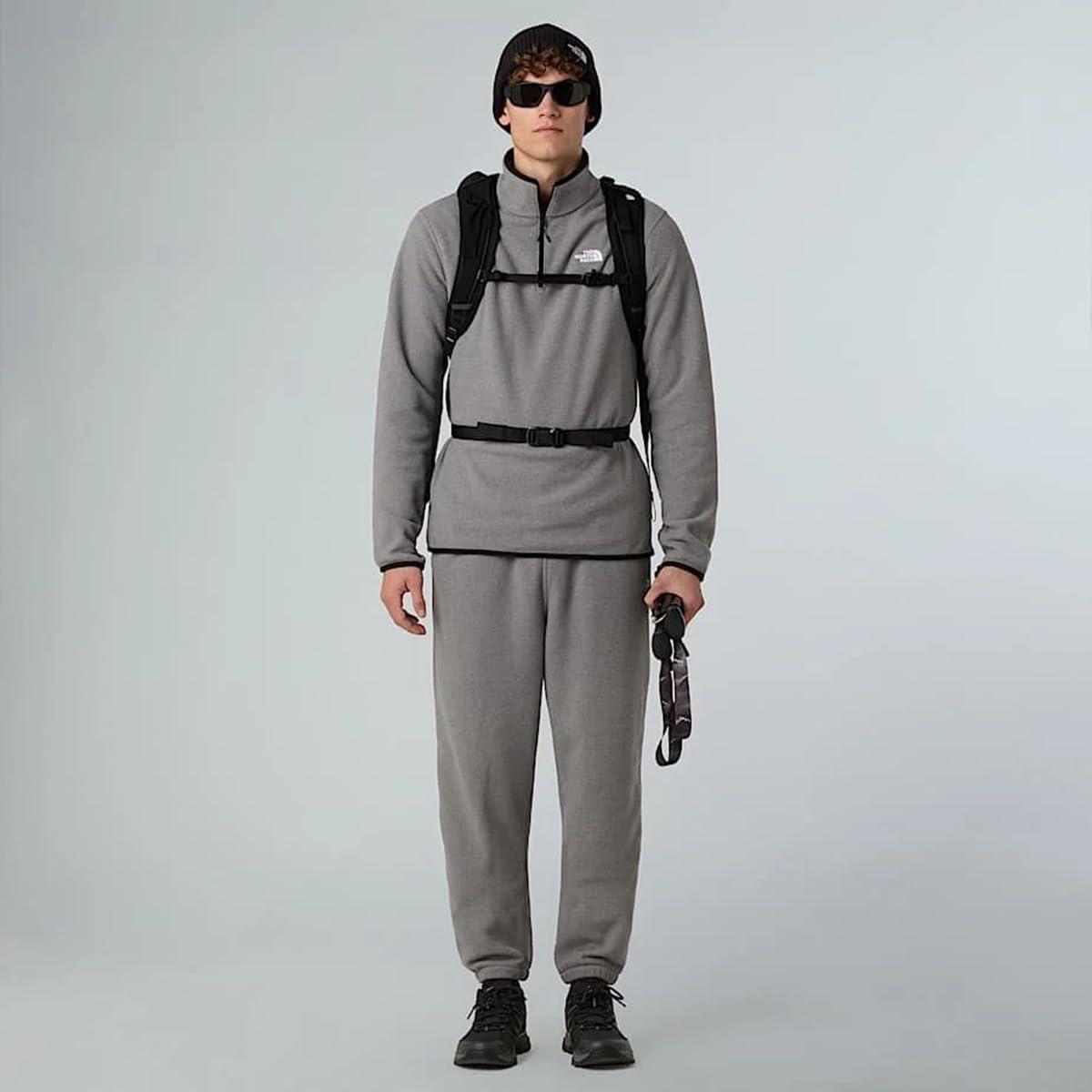 imageThe North Face mens Glacier Fleece Quarter Zip JacketTnf Mid Grey Heather