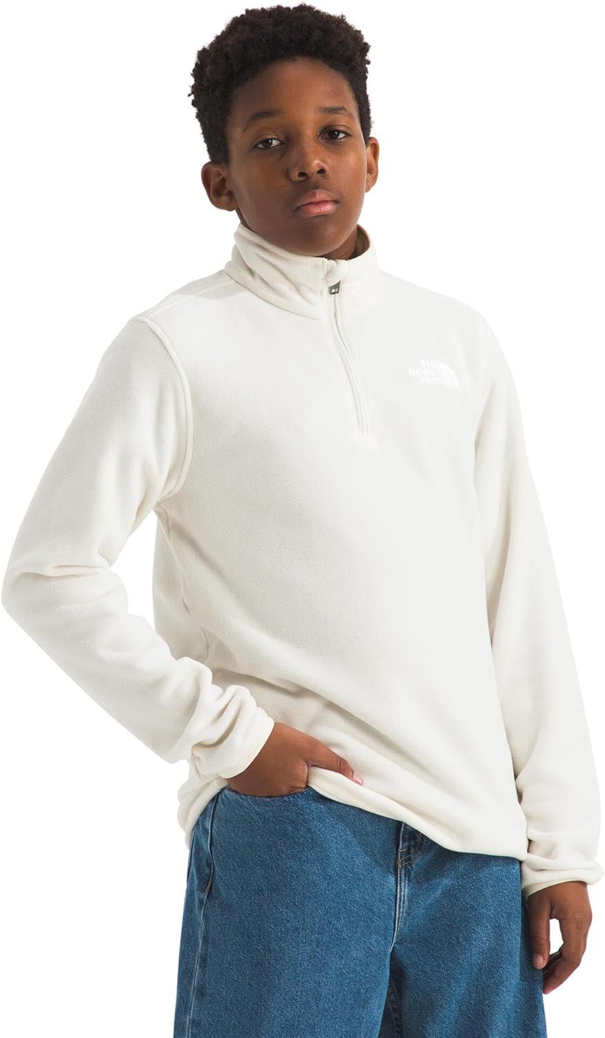 imageThe North Face unisexchild Glacier 14 Zip PulloverWhite Dune