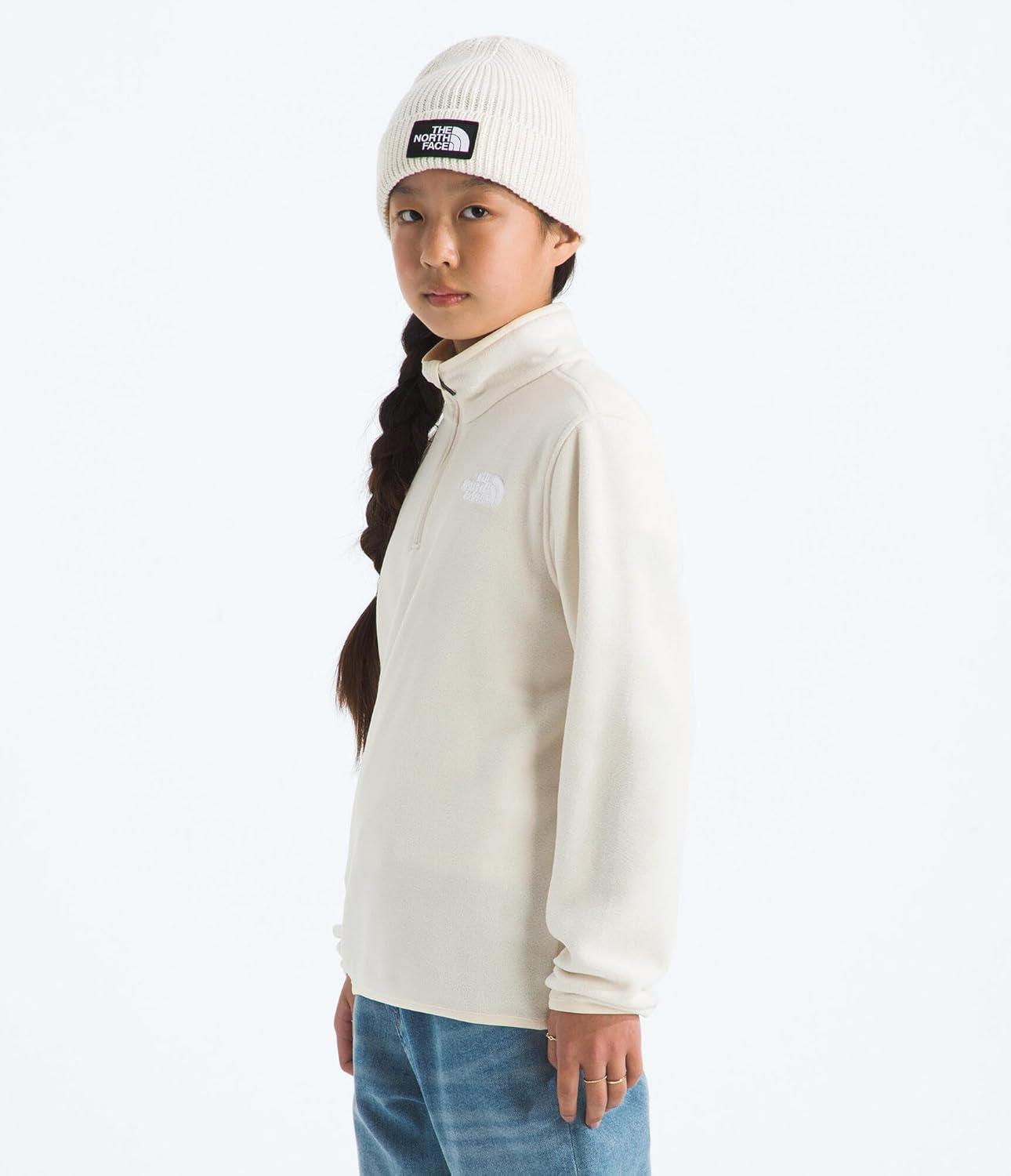 imageThe North Face unisexchild Glacier 14 Zip PulloverWhite Dune