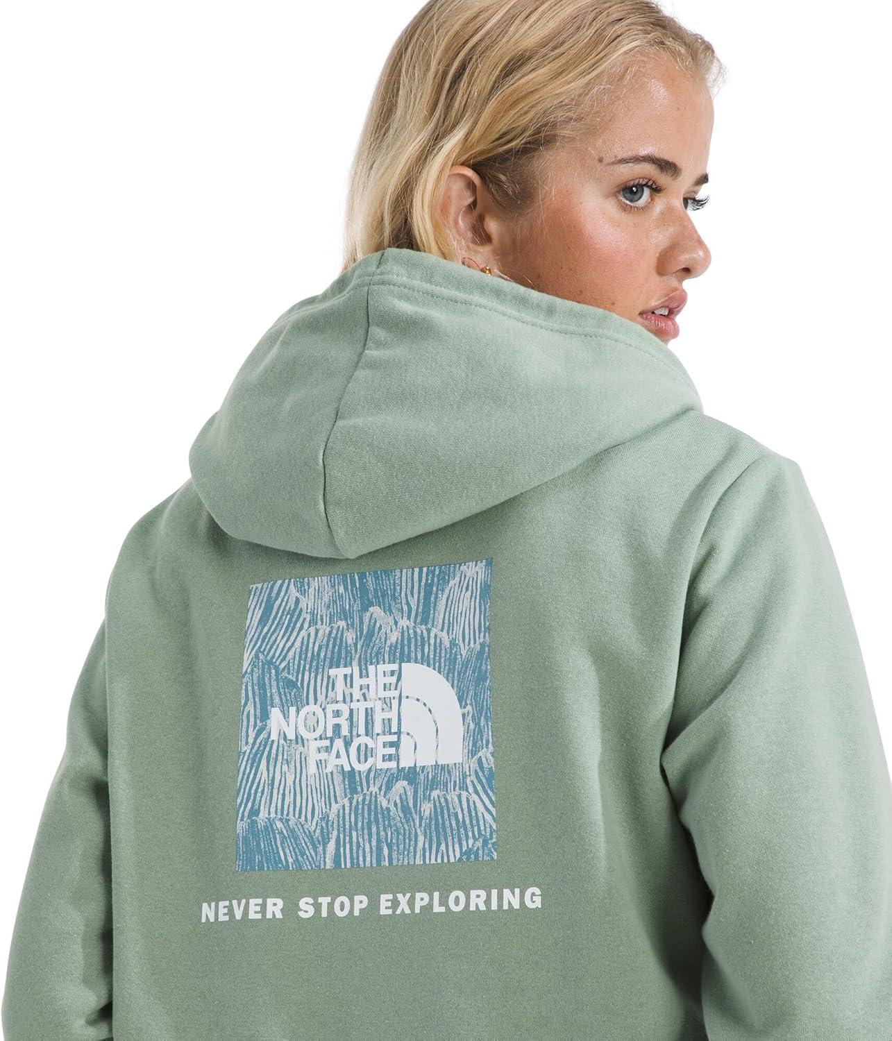 imageThe North Face womens Evolution Box Nse Fill Graphic Hoodie 2 Piece Hood With Adjustable DrawcordSlate Moss