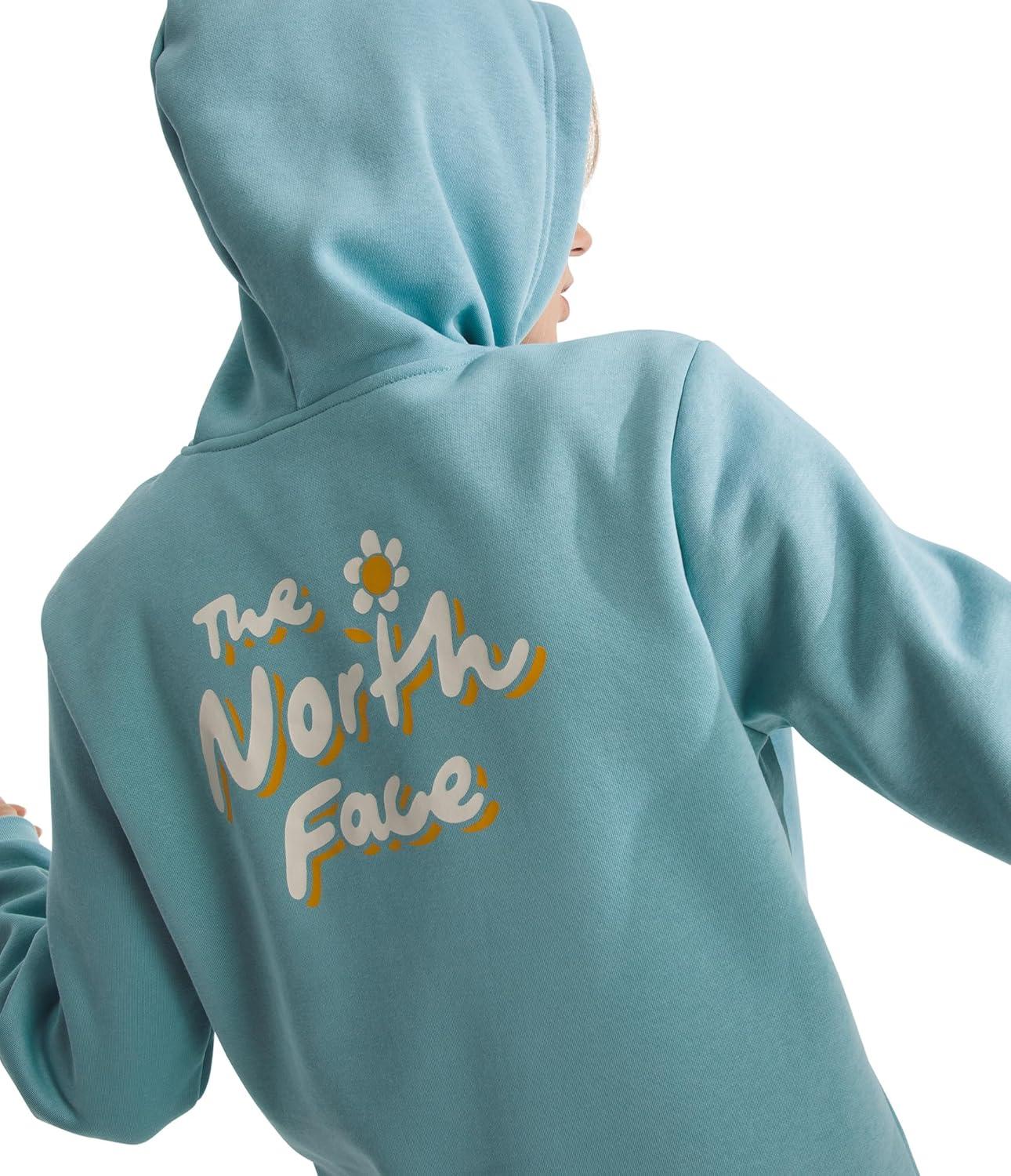 imageThe North Face womens Evolution Floral Cloud Hoodie 2 Piece Hood With Adjustable Drawcord Kangaroo Hand PocketBlue Eclipse