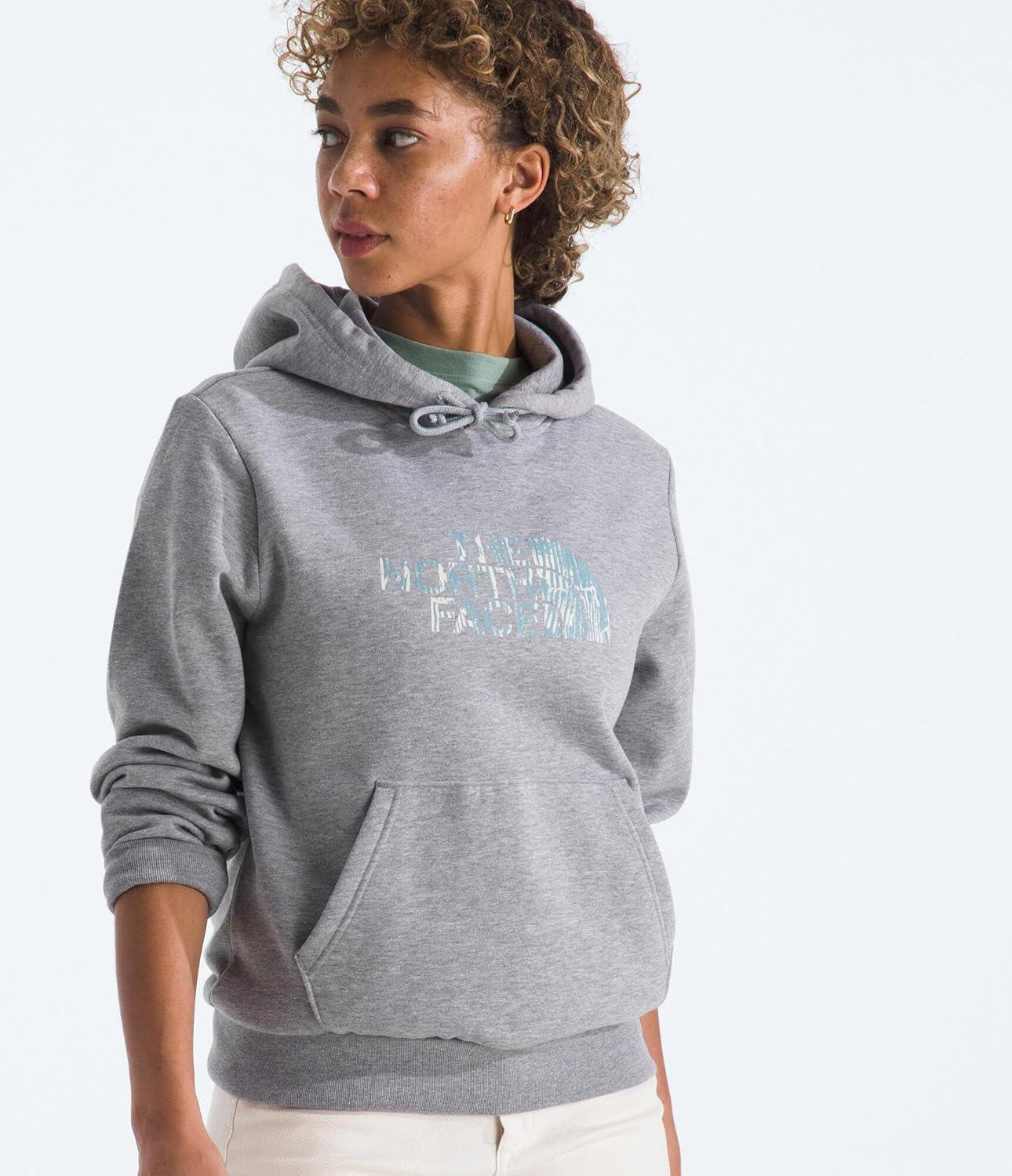 imageThe North Face womens Evolution Regenerative Ink Half Dome Hoodie 2 Piece Hood With Drawcord Kangaroo Hand PocketTnf Pale Grey Heather