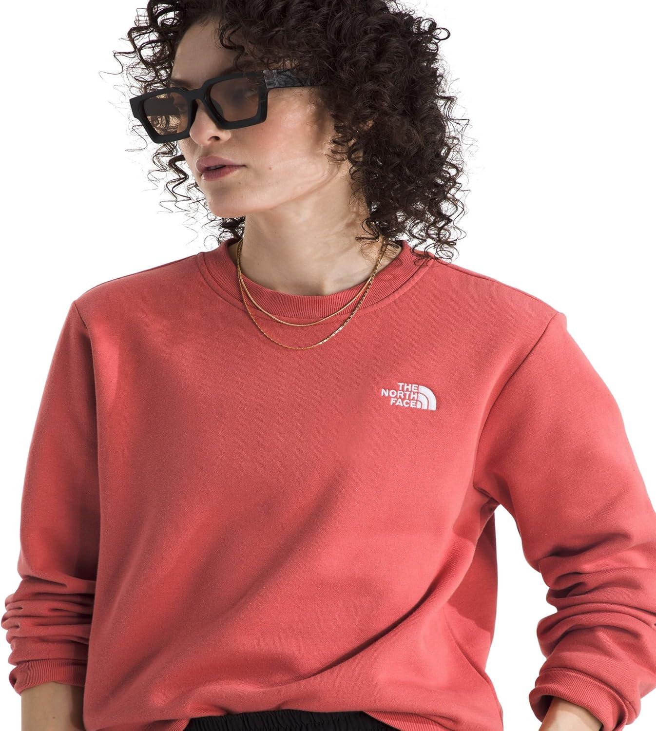 imageThe North Face womens Evolution Simple Dome Crew Ribbed Collar ampamp Hem Classic LogoMars Dust