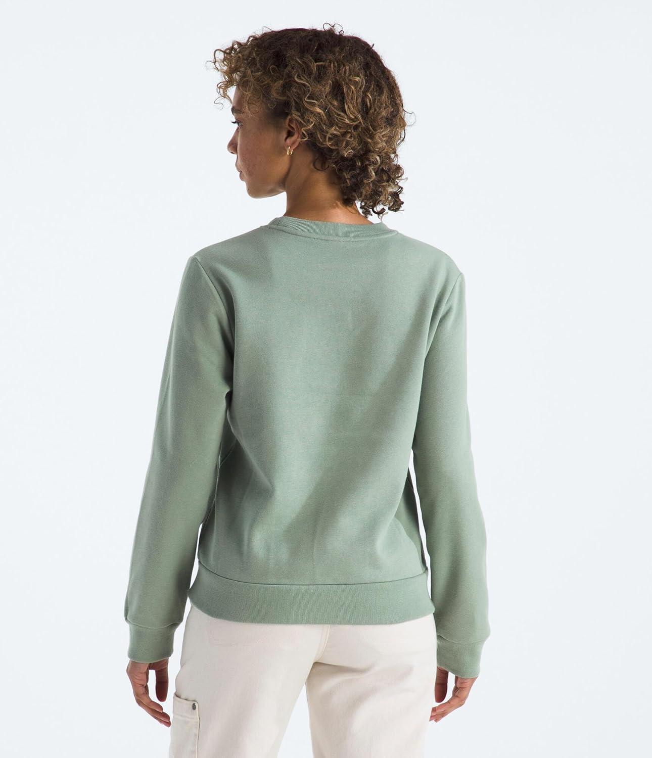 imageThe North Face womens Evolution Simple Dome Crew Ribbed Collar ampamp Hem Classic LogoSlate Moss