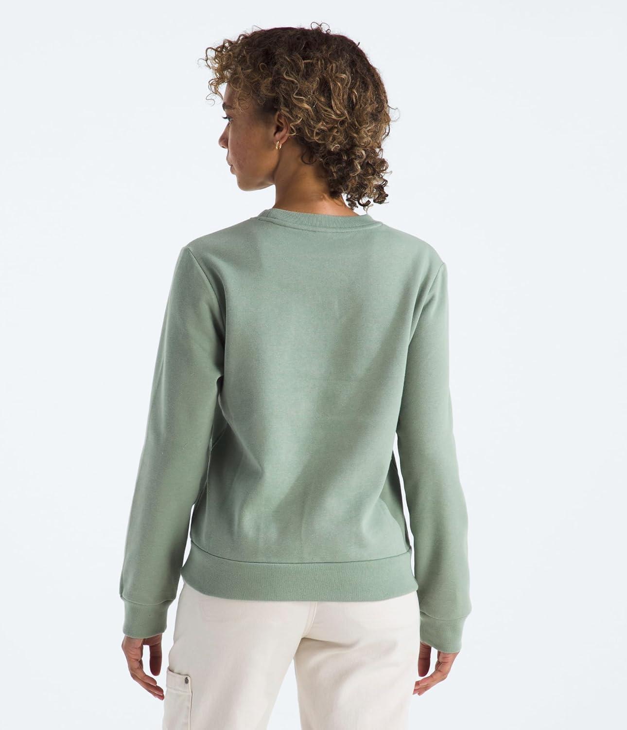 imageThe North Face womens Evolution Simple Dome Crew Ribbed Collar ampamp Hem Classic LogoSlate Moss