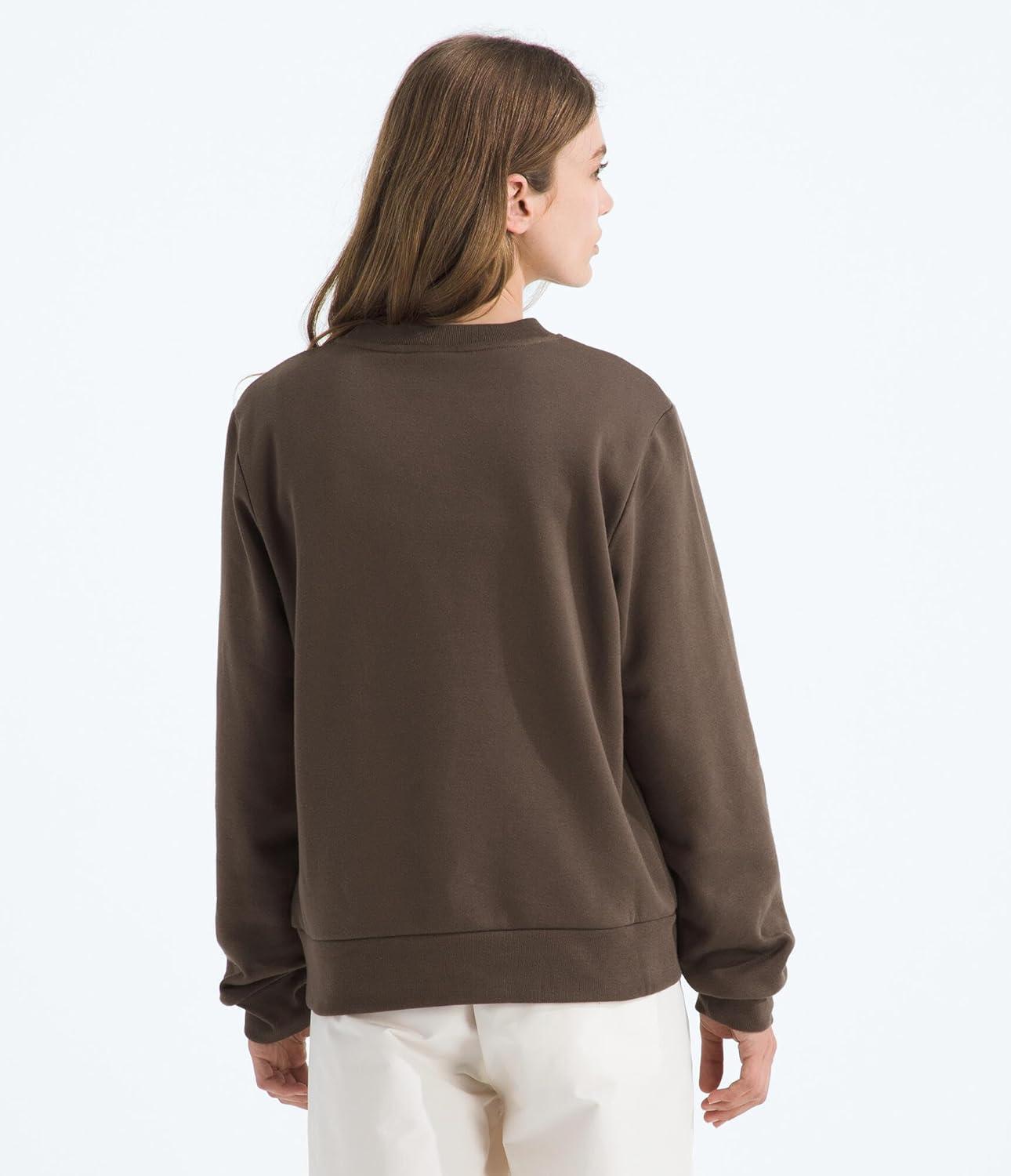 imageThe North Face womens Evolution Simple Dome Crew Ribbed Collar ampamp Hem Classic LogoSmokey Brown