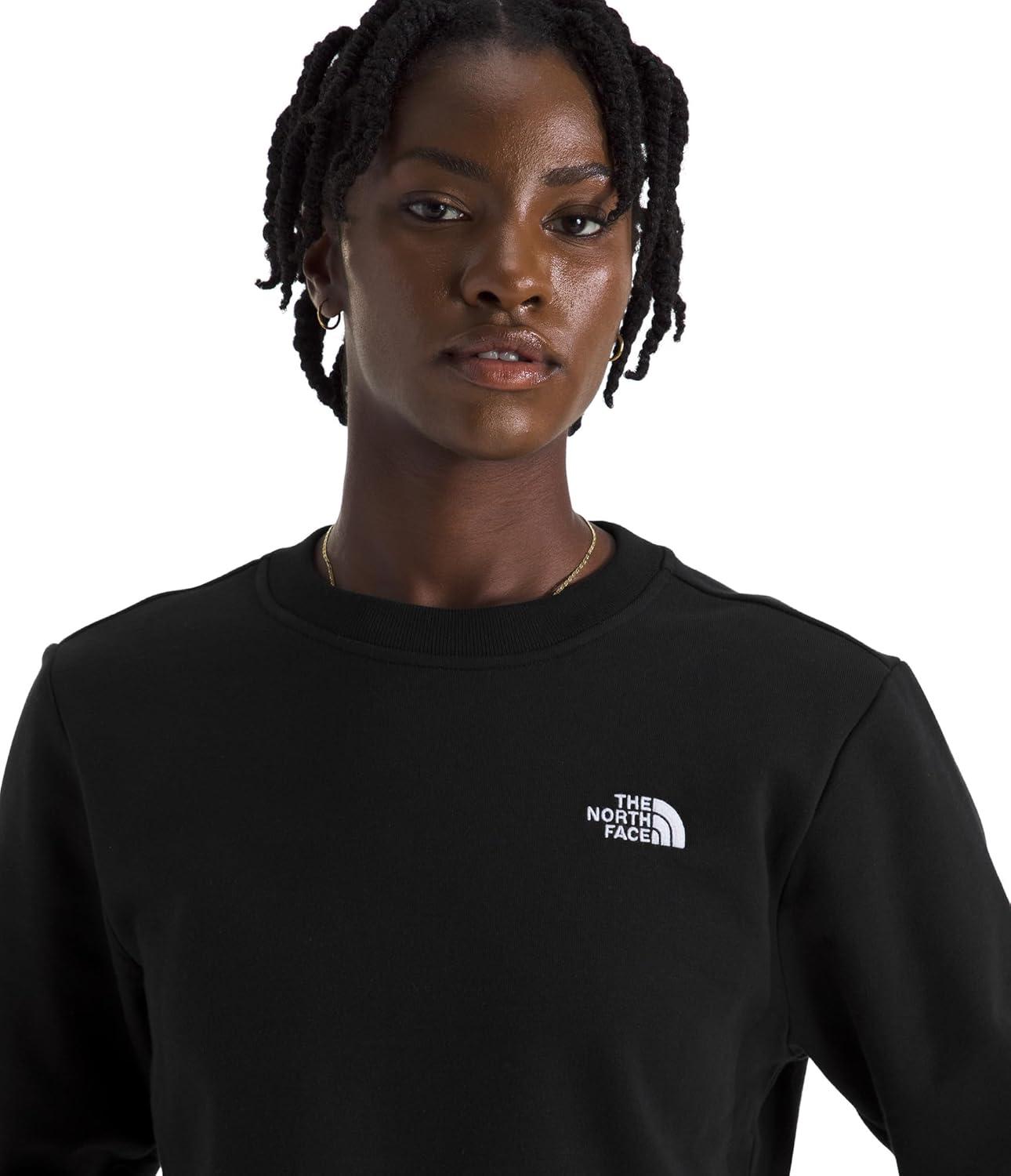 imageThe North Face womens Evolution Simple Dome Crew Ribbed Collar ampamp Hem Classic LogoTnf Black