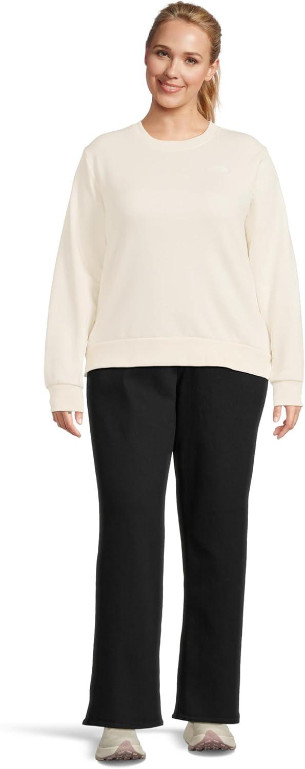 imageThe North Face womens Evolution Simple Dome Crew Ribbed Collar ampamp Hem Classic LogoWhite Dune