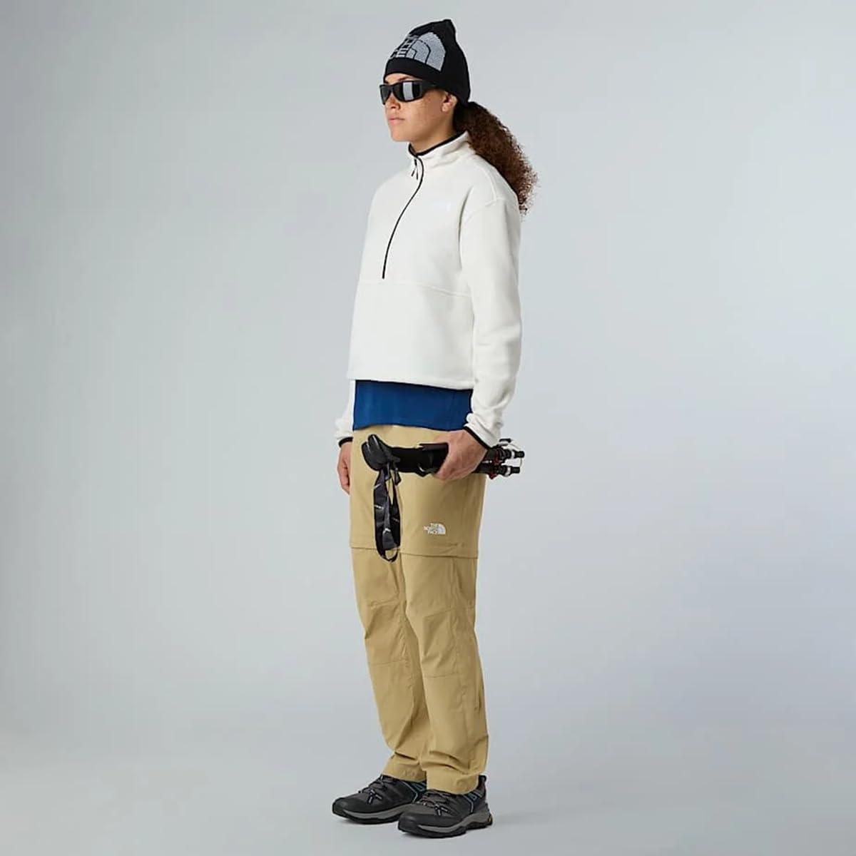 imageThe North Face womens Glacier Fleece Half Zip Short JacketWhite Dune