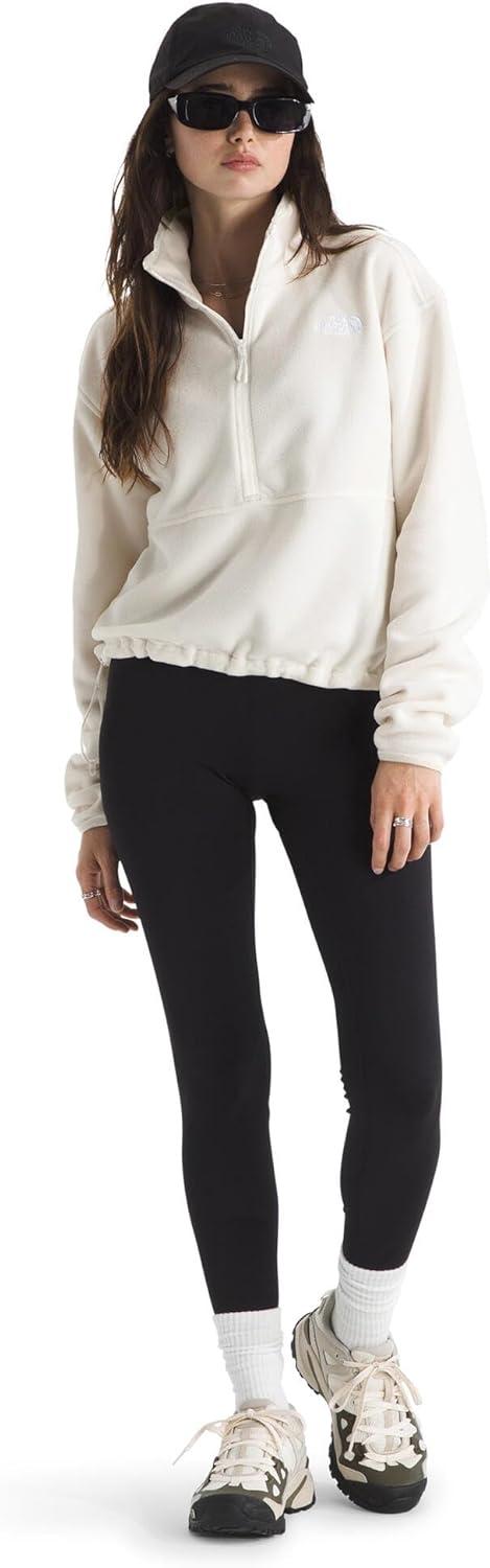 imageThe North Face womens Glacier Fleece Half Zip Short JacketWhite Dune