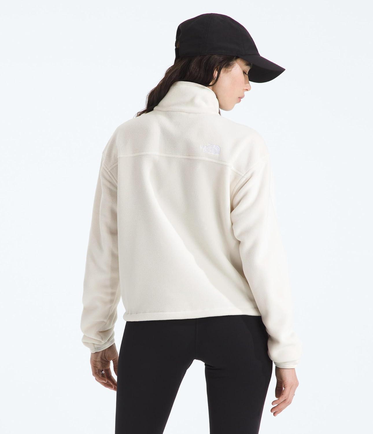 imageThe North Face womens Glacier Fleece Half Zip Short JacketWhite Dune