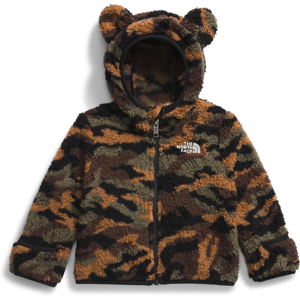 imageTHE NORTH FACE Baby Campshire Full Zip Hoodie Cozy Fleece Winter Jacket for Toddlers With Mittens ampamp Attached Bear Ear HoodTnf Black Tnf Camo Small Print