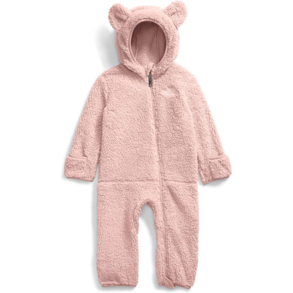 imageTHE NORTH FACE Baby Campshire Onepiece Cozy Fleece Winter Onesie With Mittens Booties ampamp Attached Bear Ear HoodPink Moss