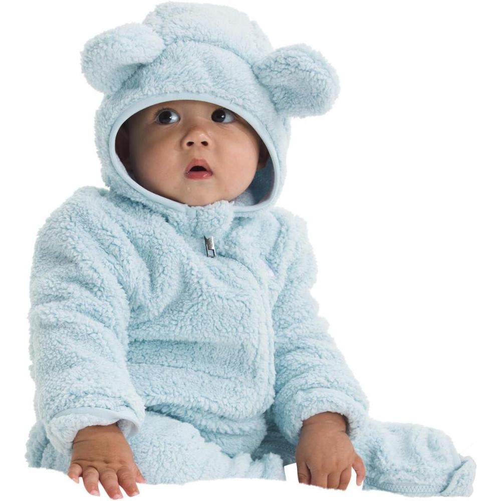 imageTHE NORTH FACE Baby Campshire Onepiece Cozy Fleece Winter Onesie With Mittens Booties ampamp Attached Bear Ear HoodPolar Haze